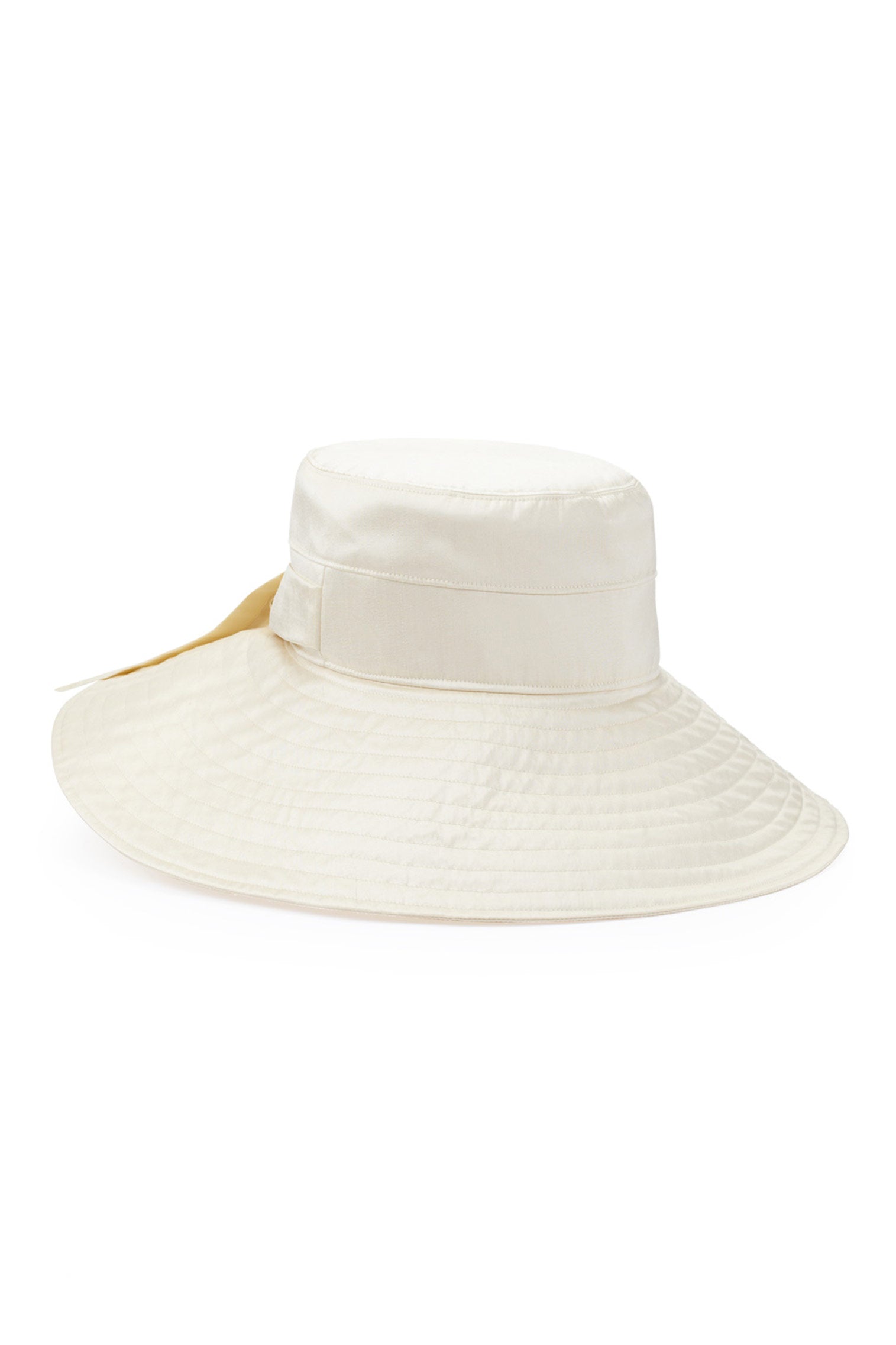 CREAM SILK BUCKET SUN HAT