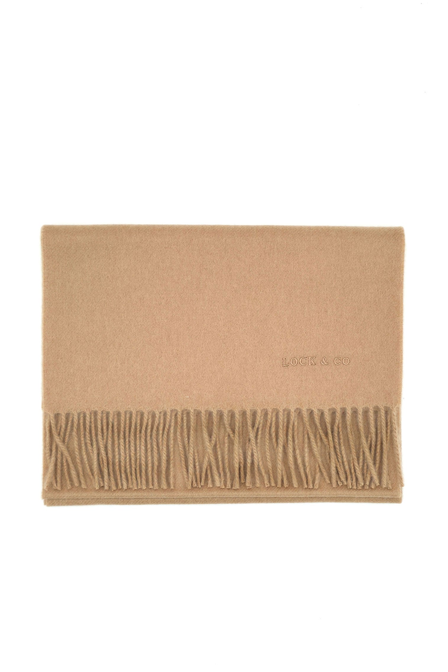 Plain Cashmere Camel Scarf - Women’s Hats - Lock & Co. Hatters London UK