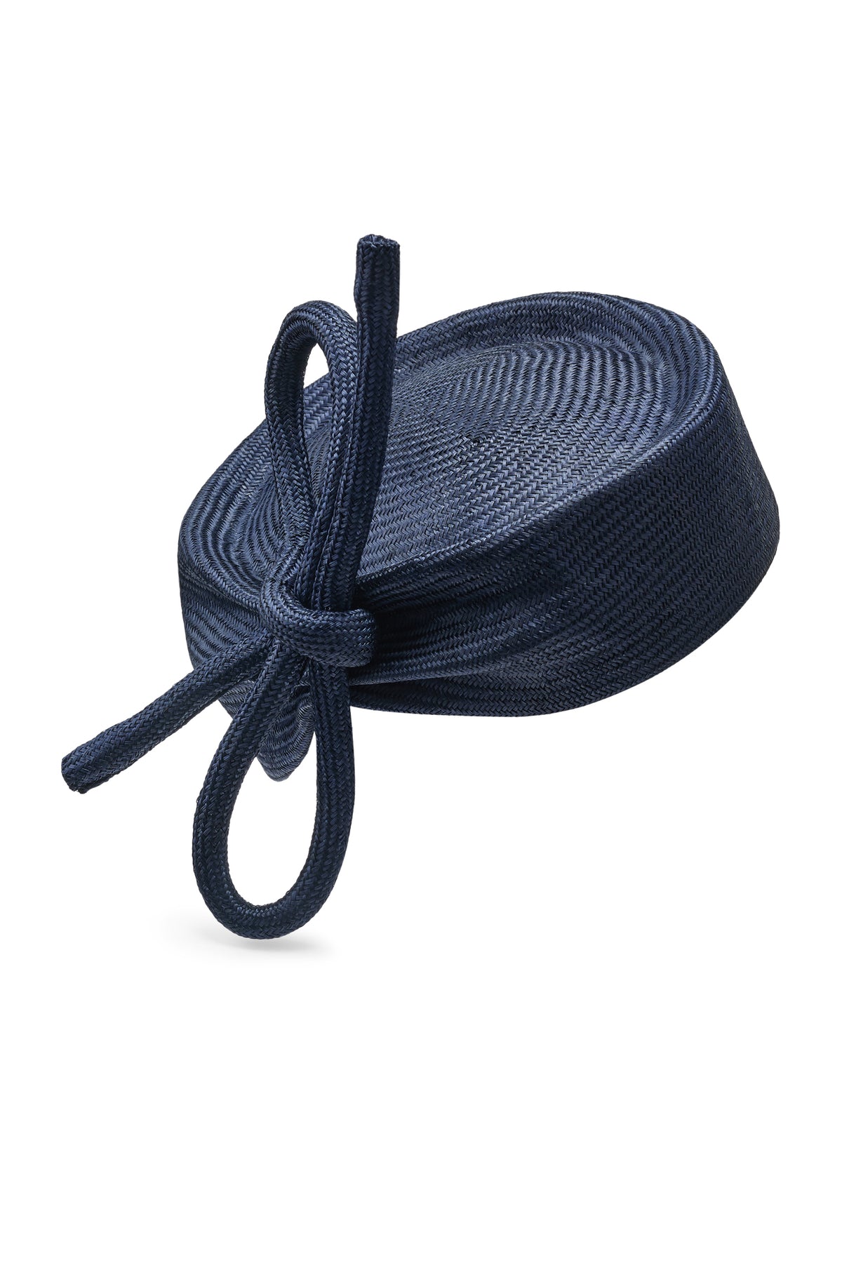 Parasisal straw navy pillbox hat with a straw bow trim - Lock & Co. Hatters London UK
            