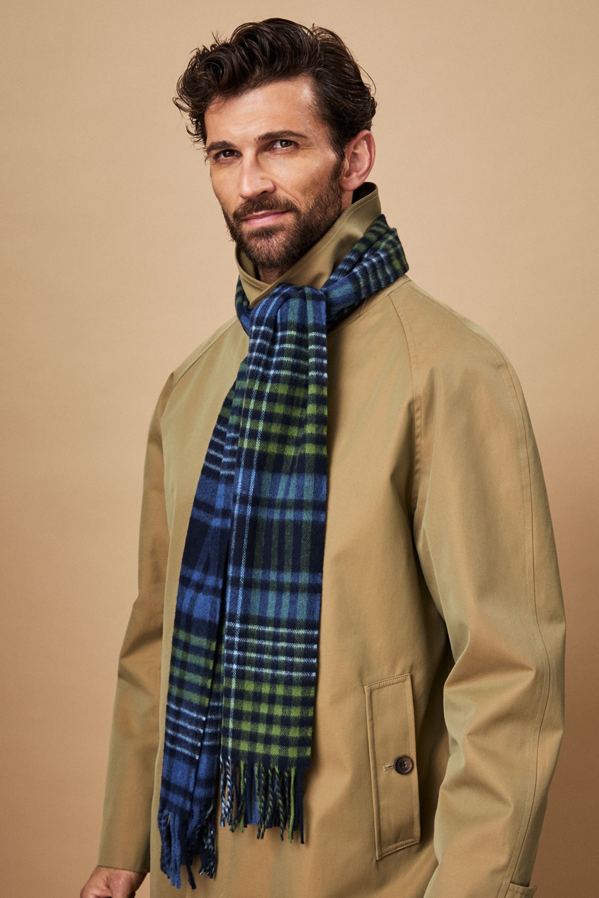 Classic Blue Check Scarf - Lock & Co. Hatters London UK
            