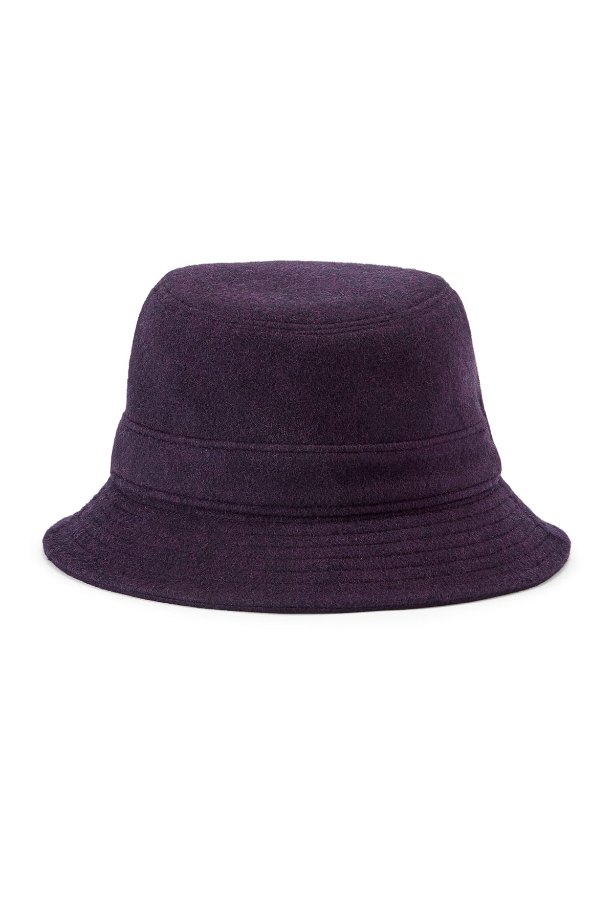 Unisex cashmere dark purple bucket hat