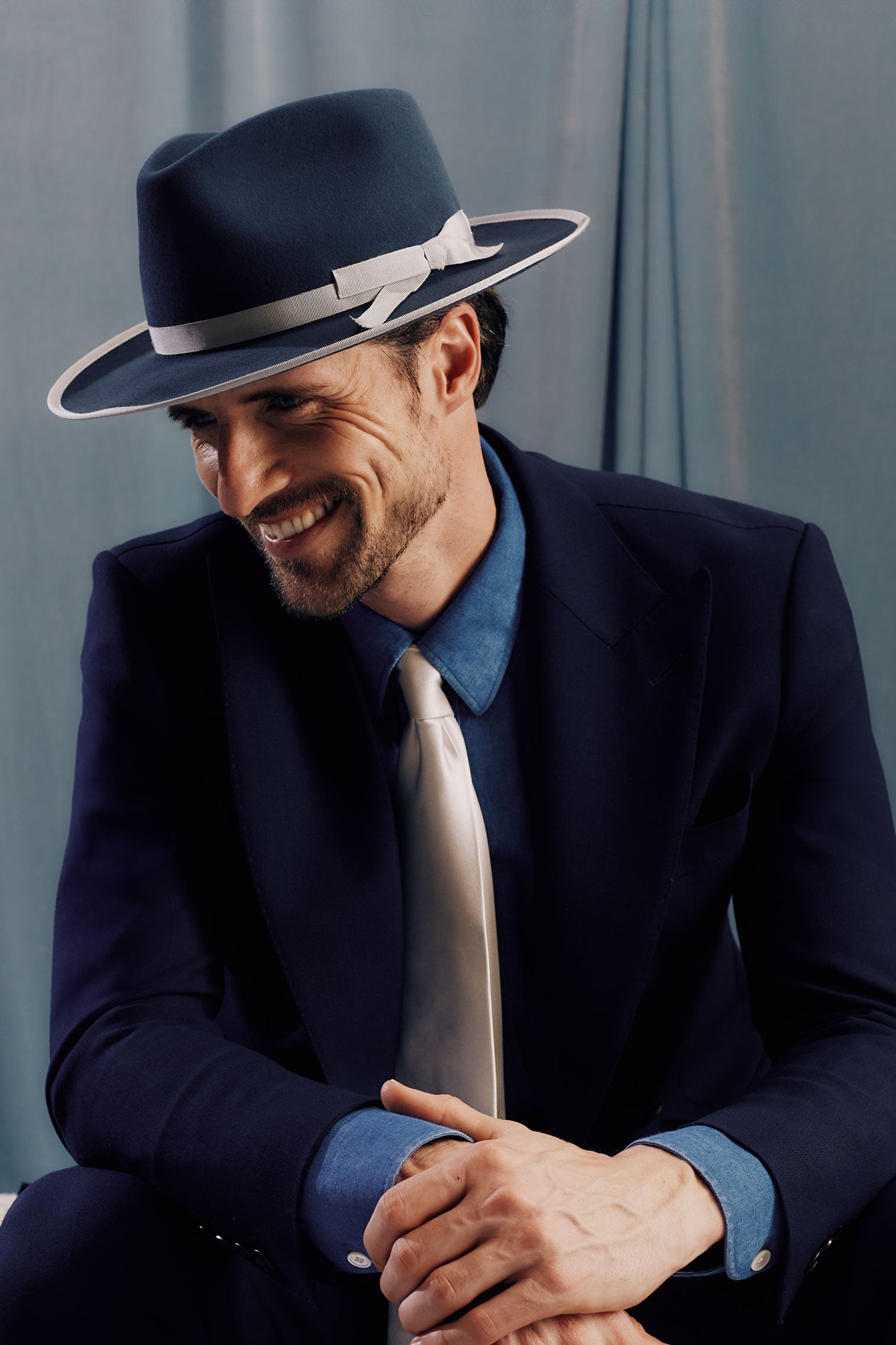 Craig Blue Fedora, Large Men's Hat Craig Blue Fedora, Large Men's Hat