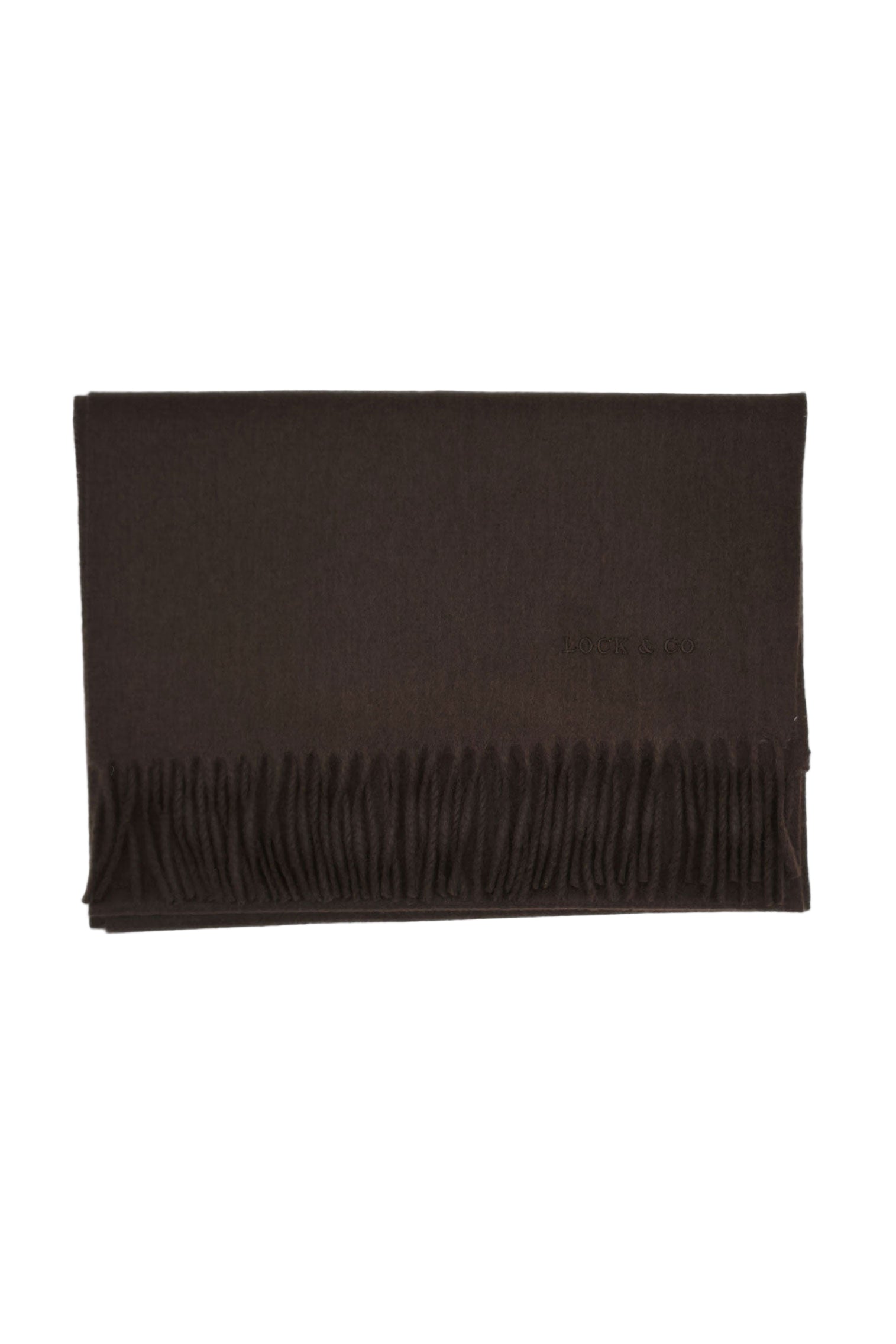 Plain Cashmere Dark Brown Scarf - Women’s Hats - Lock & Co. Hatters London UK