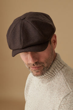 Dark Brown Newsboy Cap. Hats for Men & Women