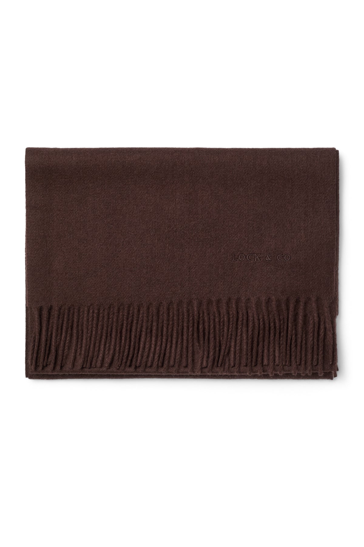 Plain Cashmere Dark Brown Scarf