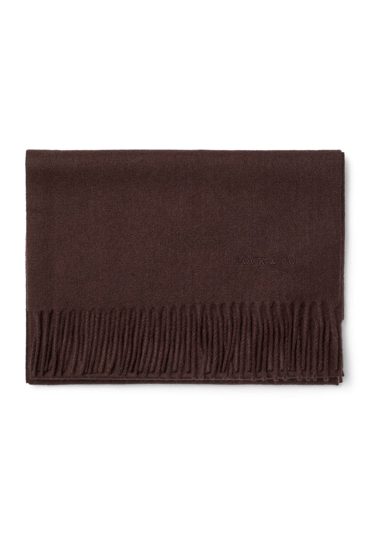 Plain Cashmere Dark Brown Scarf