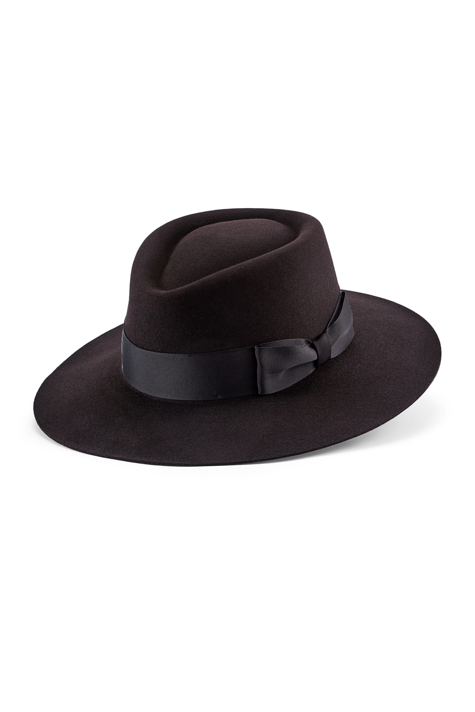 Ezra Dark Brown Fedora | Wide-Brim Hat. Hats for Men & Women