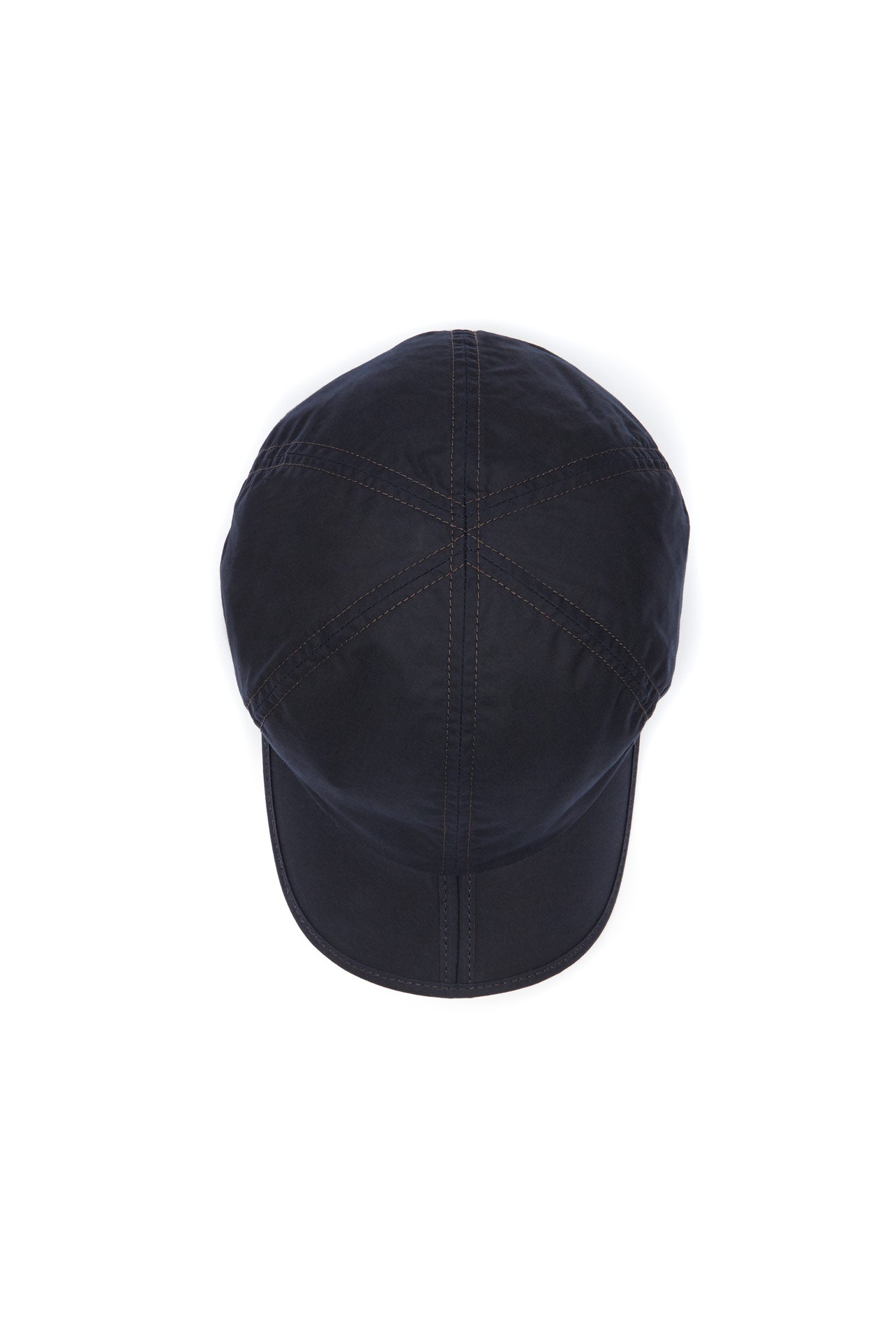 NAVY FOLDING COTTON WAX CLOTH BASEBALL CAP