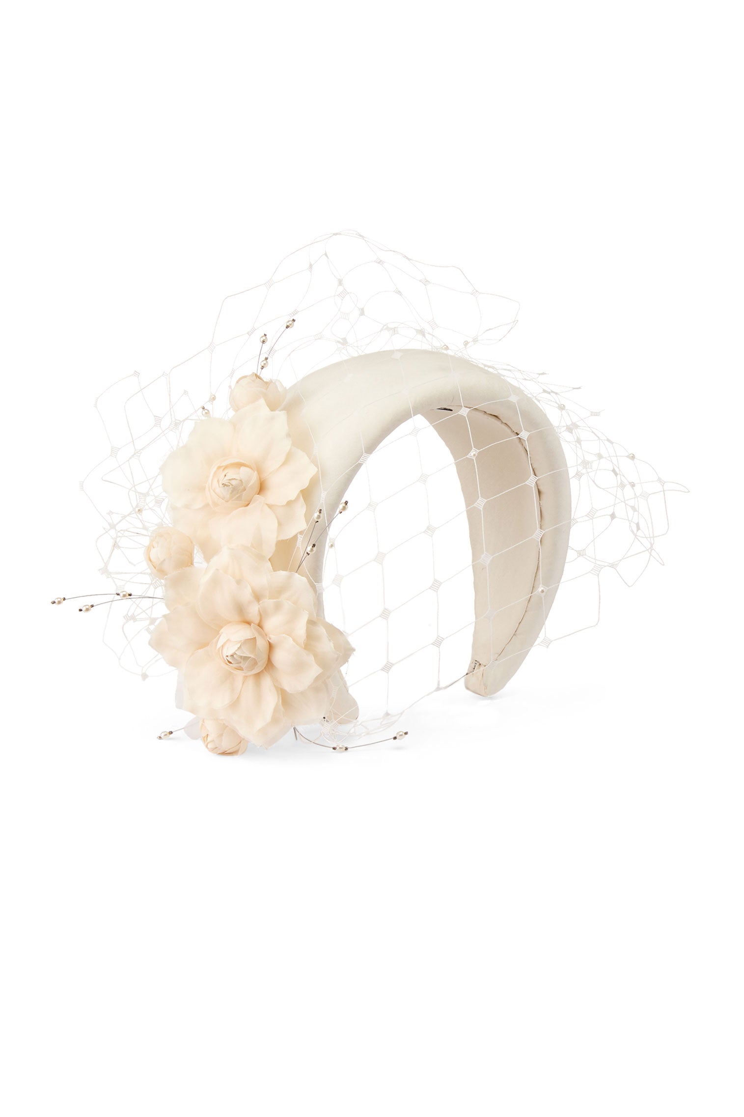 Francesca Ivory Headband. Hats for Men & Women display picture 3