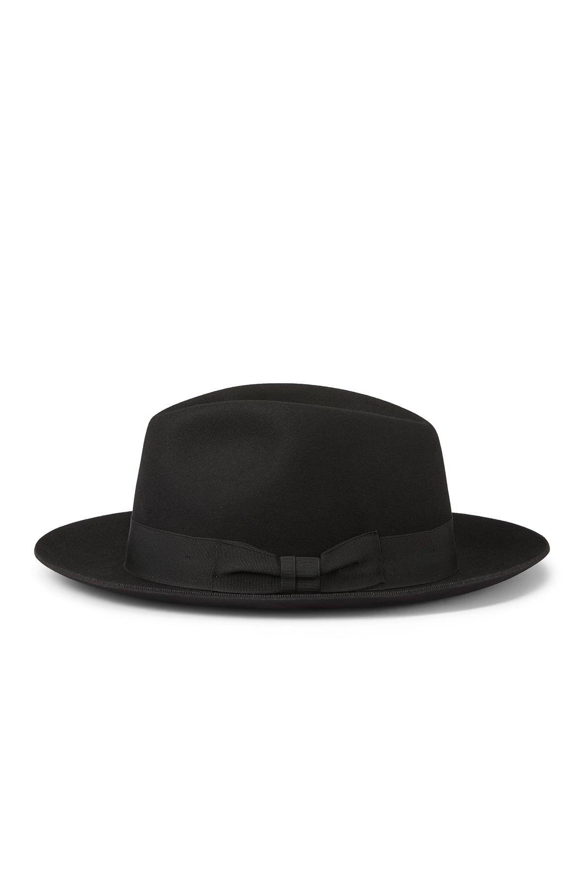 MEN&#39;S BLACK BEAVER FELT TRILBY HAT WITH A BLACK GROSGRAIN BAND AND BOW - Lock & Co. Hatters London UK
            