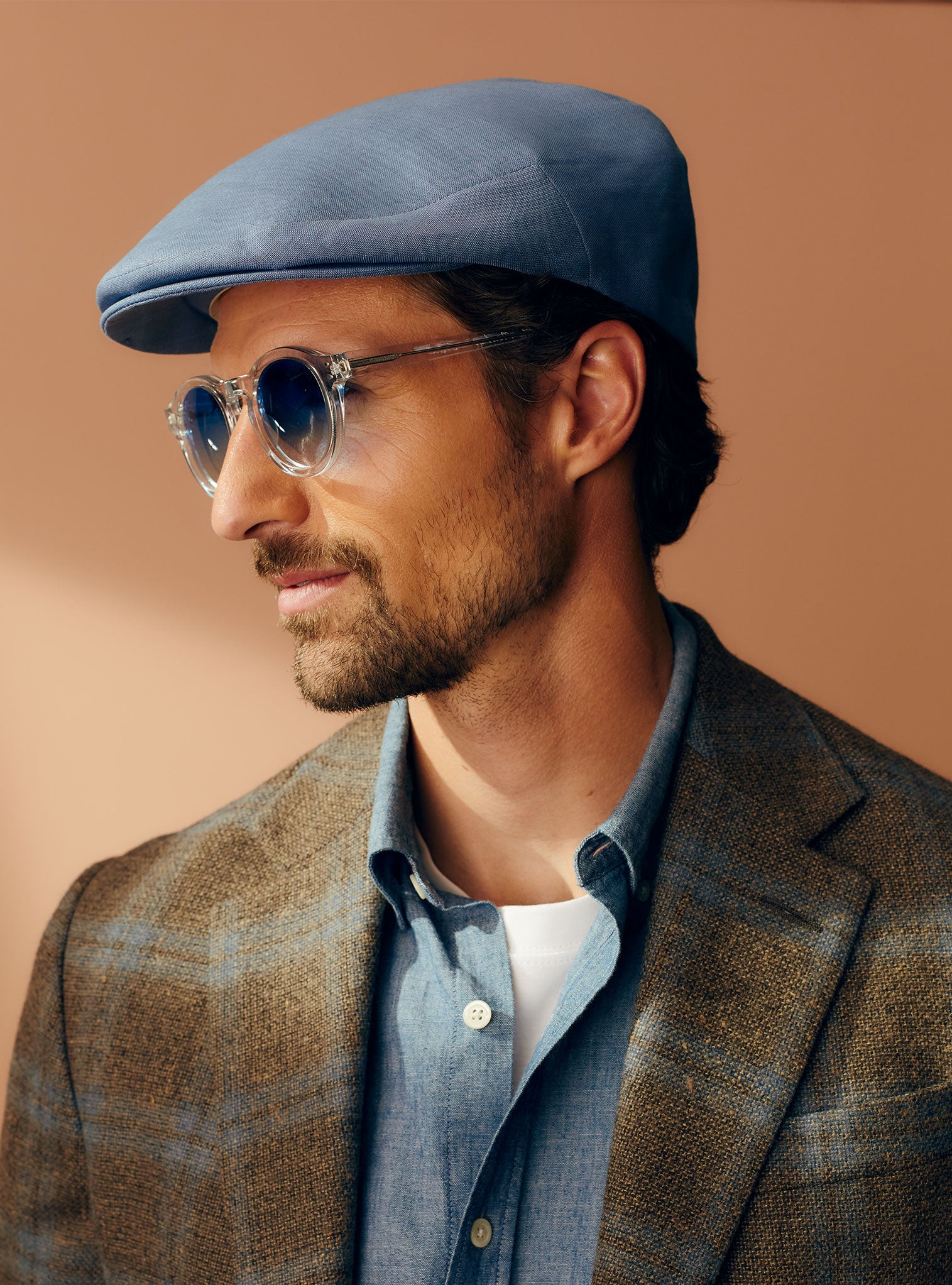 Newsboy Caps Trendy Flat Caps Gill Blue Flat Hats For Men Women