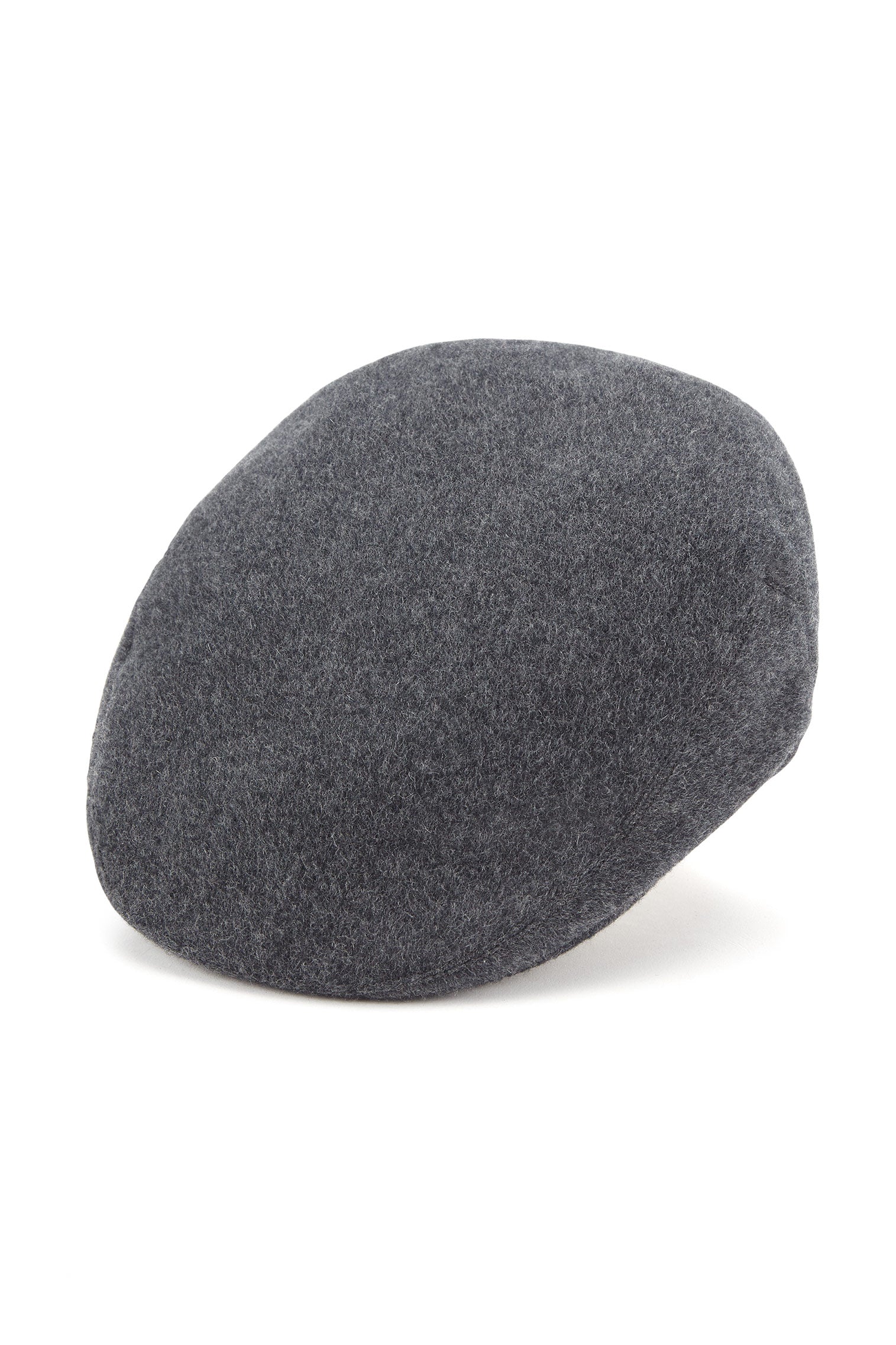 GREY CASHMERE FLAT CAP