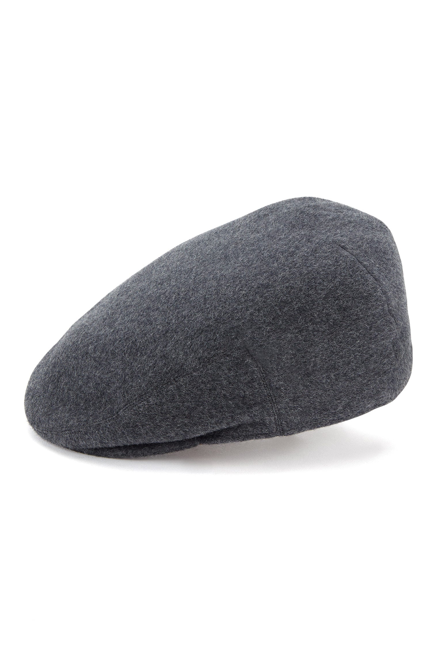GREY CASHMERE FLAT CAP