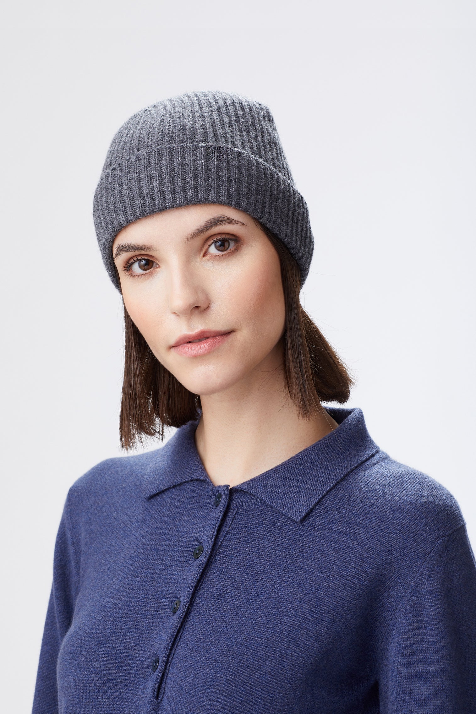 Grey Cashmere Ski Beanie - Products - Lock & Co. Hatters London UK