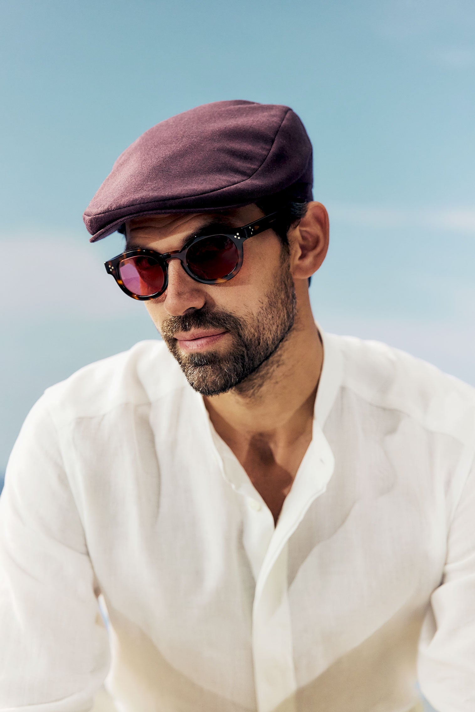 Grosvenor Aubergine Flat Cap - New Season Men's Hats - Lock & Co. Hatters London UK