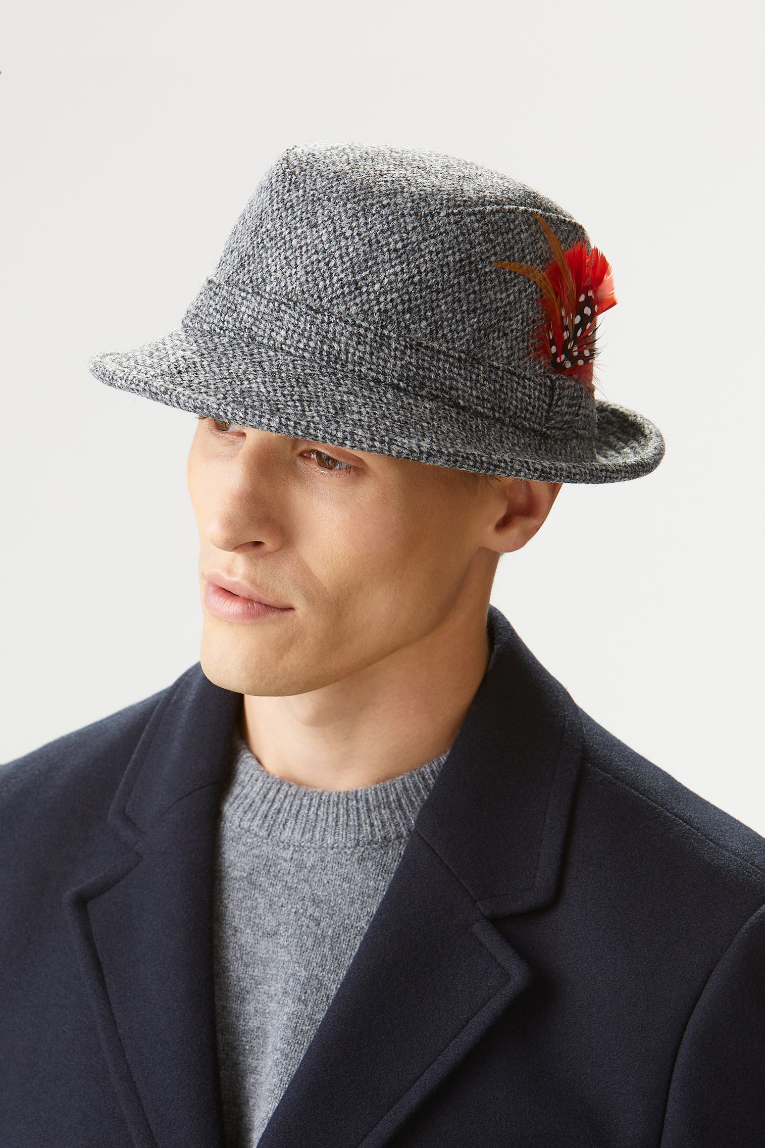 Grouse Tweed Rollable Hat - Hats for Square Face Shapes - Lock & Co. Hatters London UK