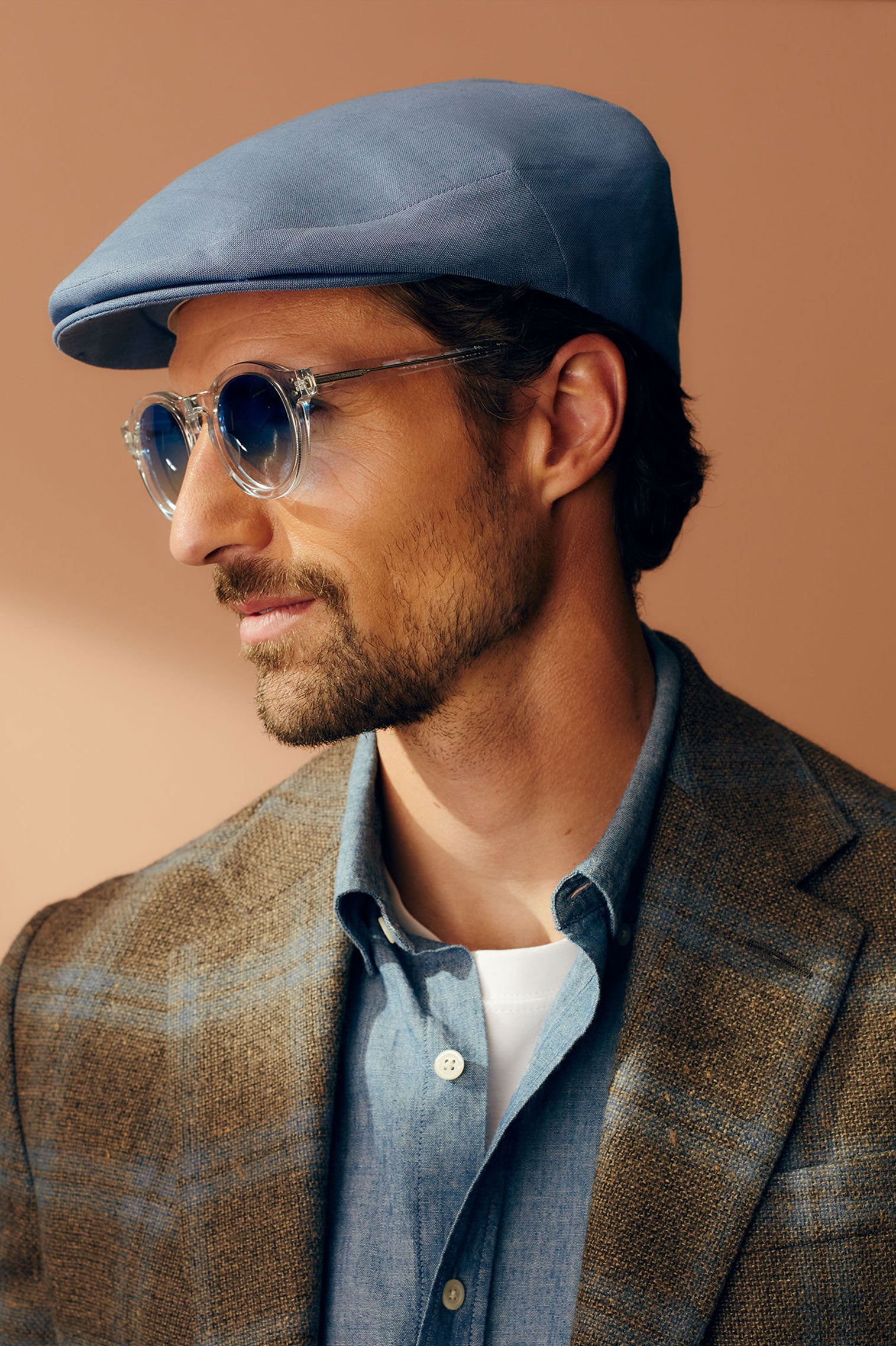 Gill Blue Flat Cap - Men's Hats - Lock & Co. Hatters London UK