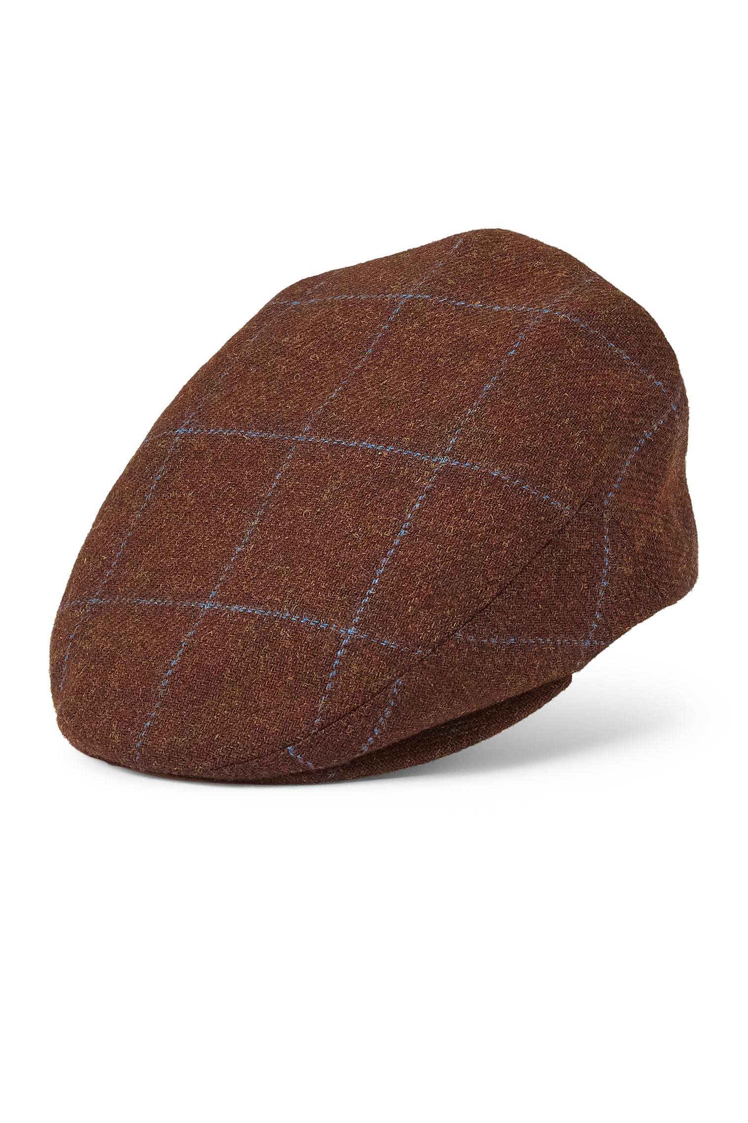 Gill Windowpane Brown Flat Cap - Men's Flat Caps - Lock & Co. Hatters London UK