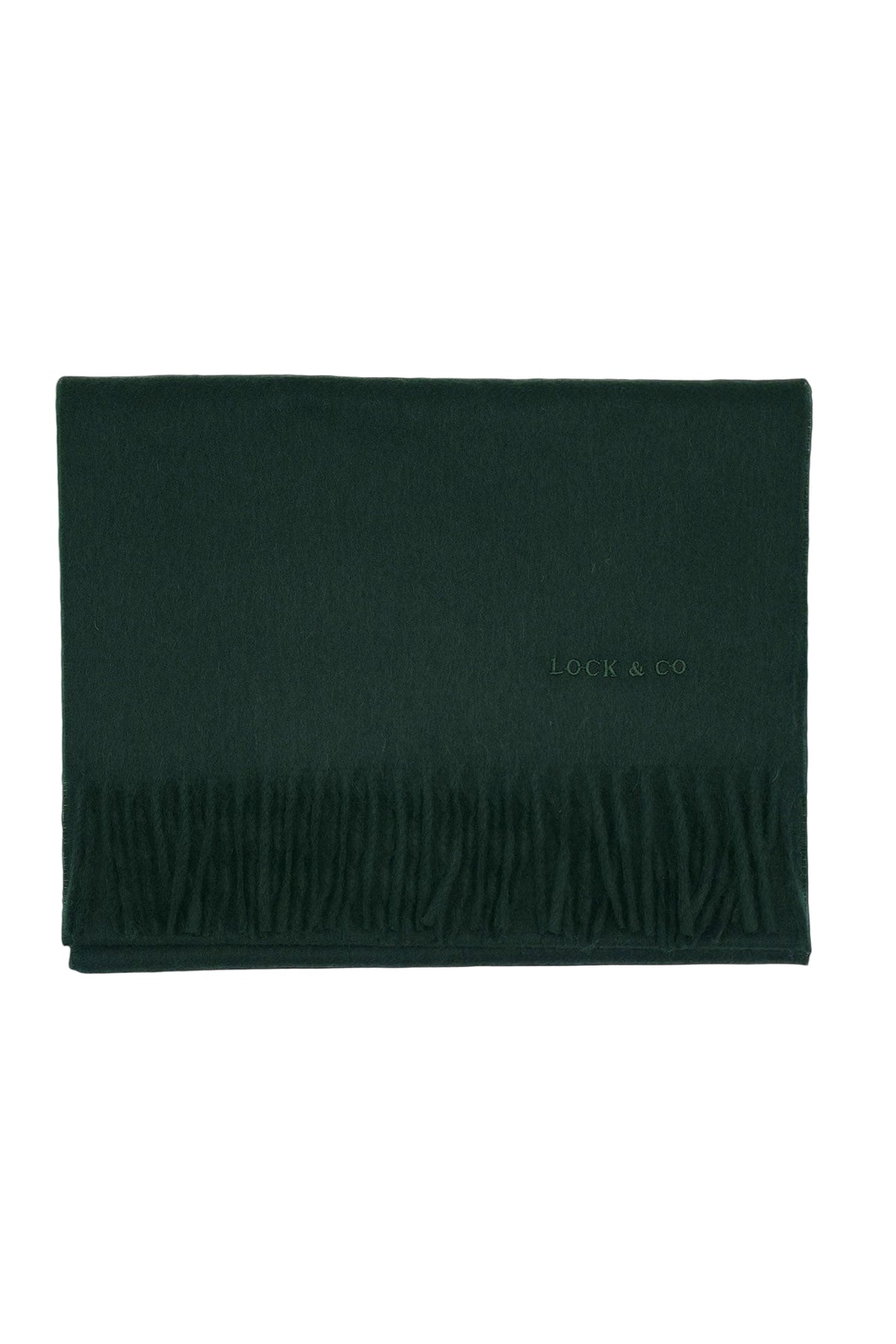 Plain Cashmere Green Scarf - Lock & Co. Hatters London UK
            