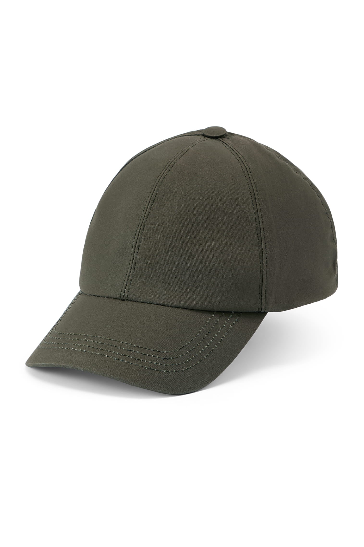 Men's olive green showerproof baseball cap