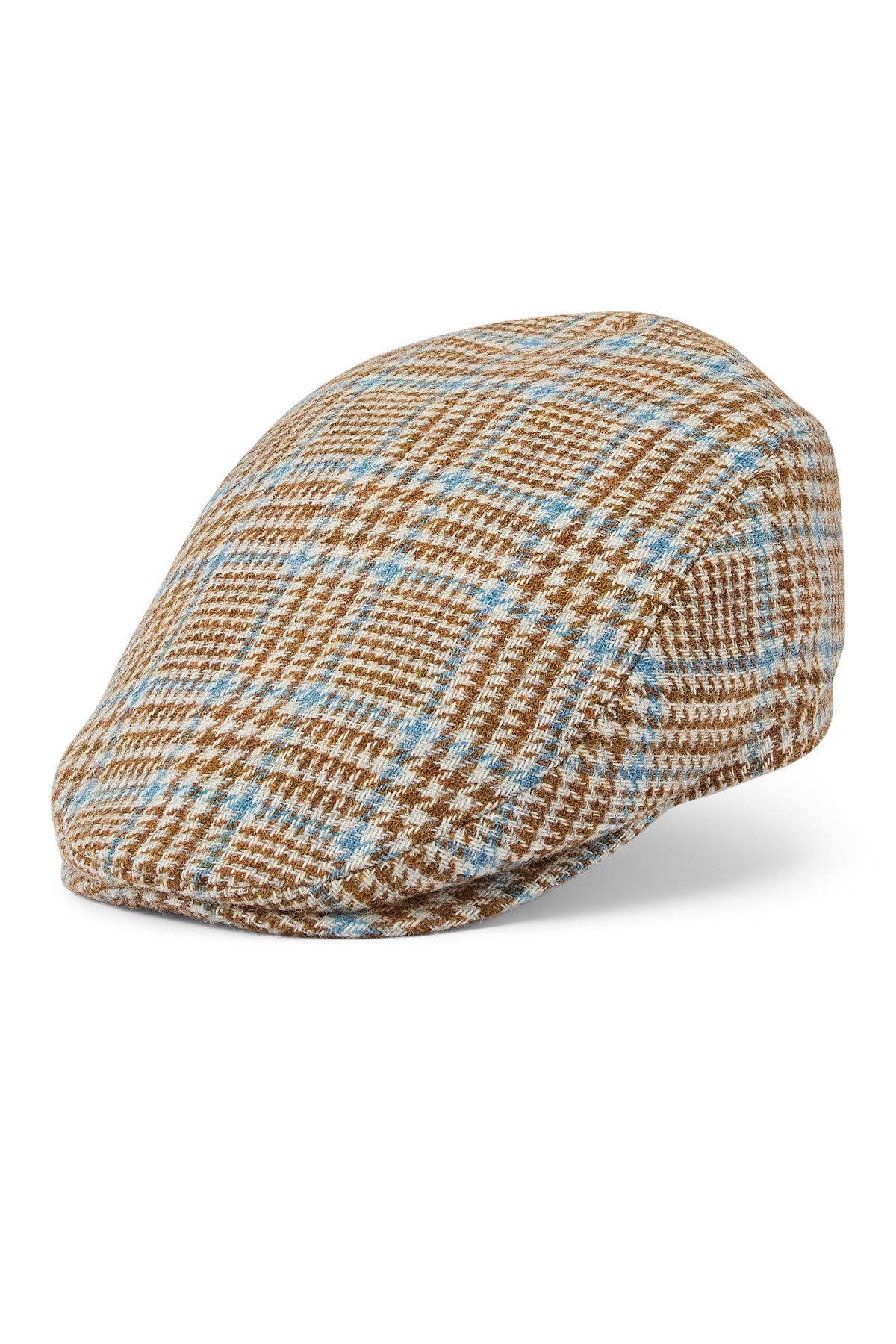 MEN&#39;S BROWN AND BLUE CHECK TWEED WOOL FLAT CAP - Lock & Co. Hatters London UK
            