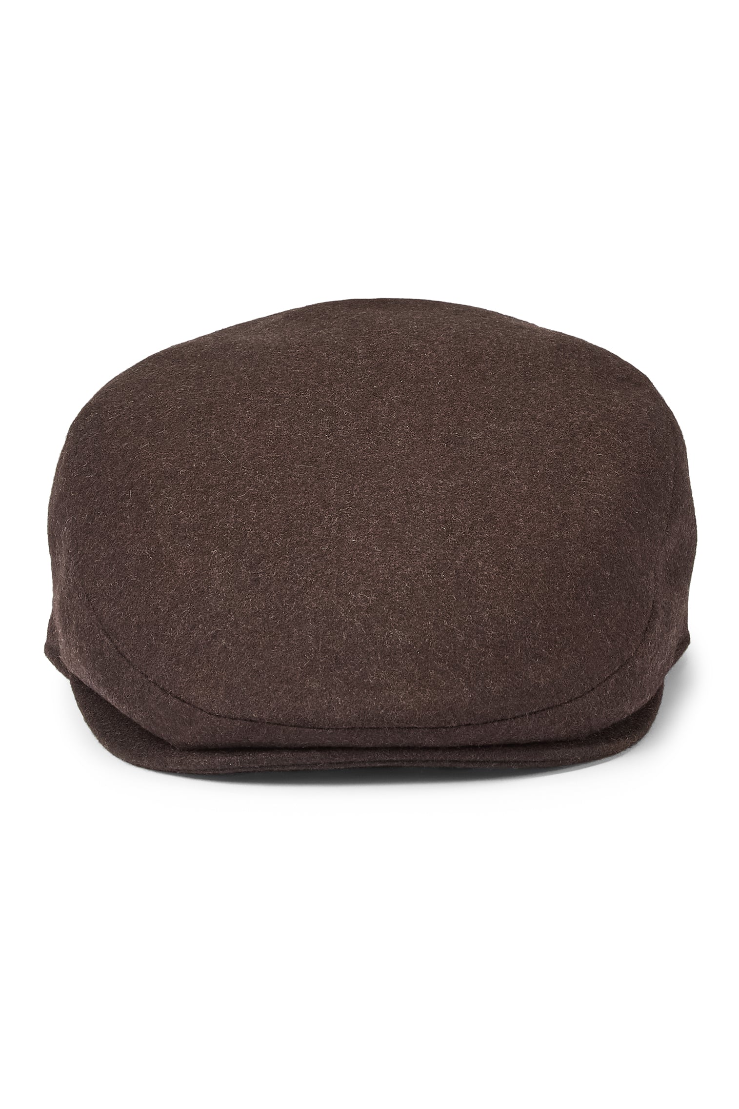 MEN'S DARK BROWN WOOL FLAT CAP