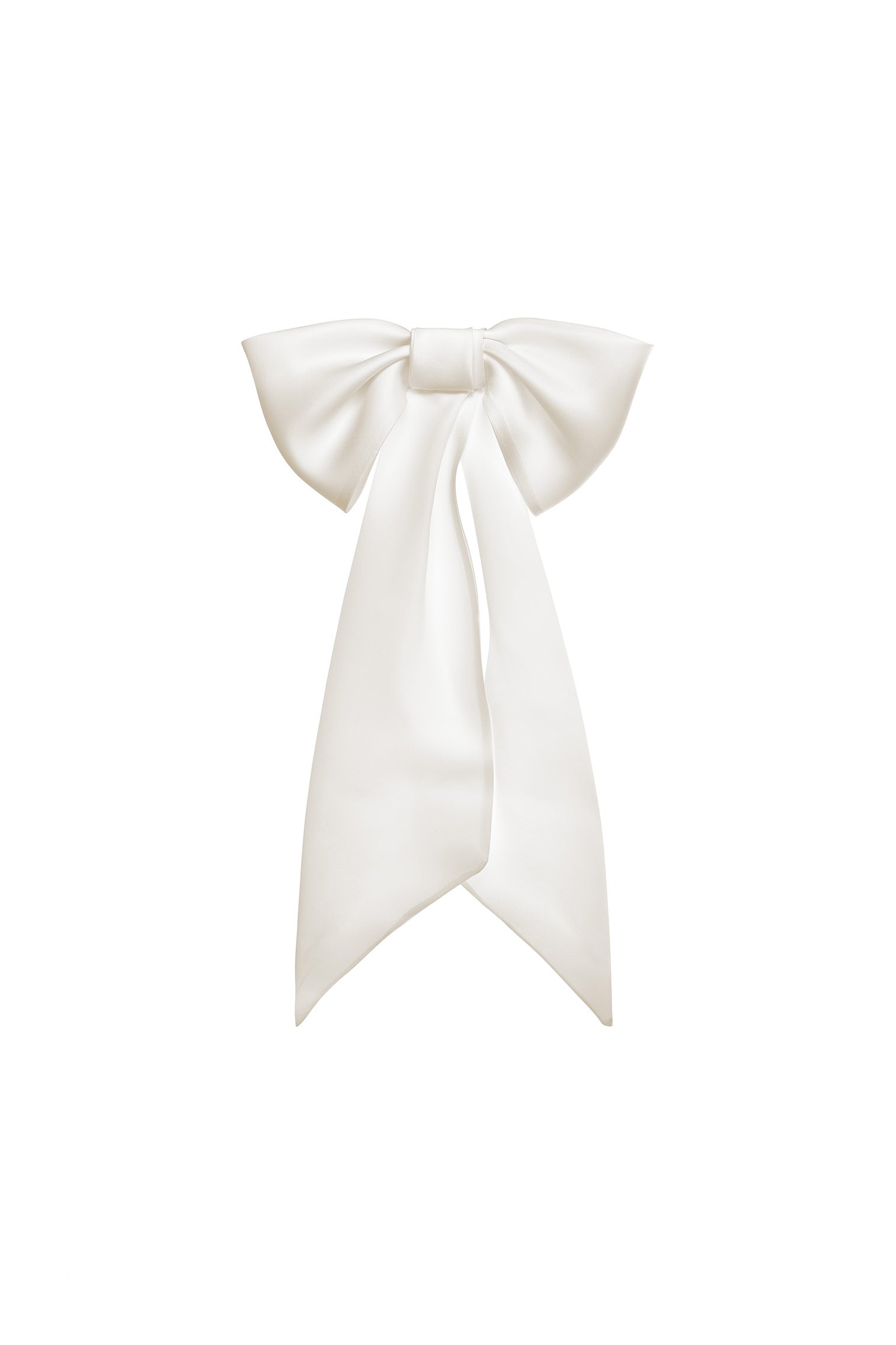 OVERSIZED IVORY SILK GAZAR COUTURE BOW