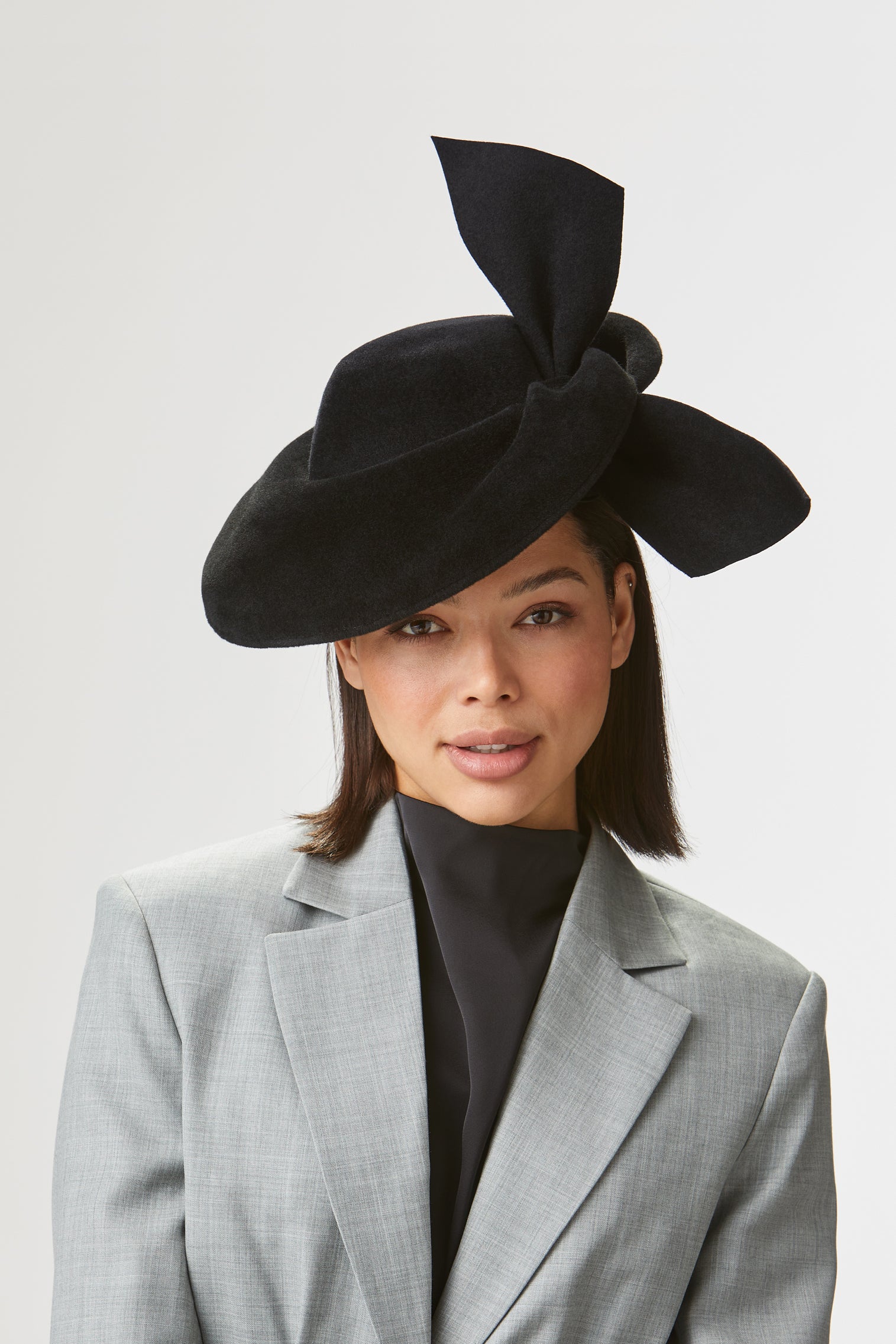 Hedy Black Percher Hat - Lock Couture by Awon Golding - Lock & Co. Hatters London UK