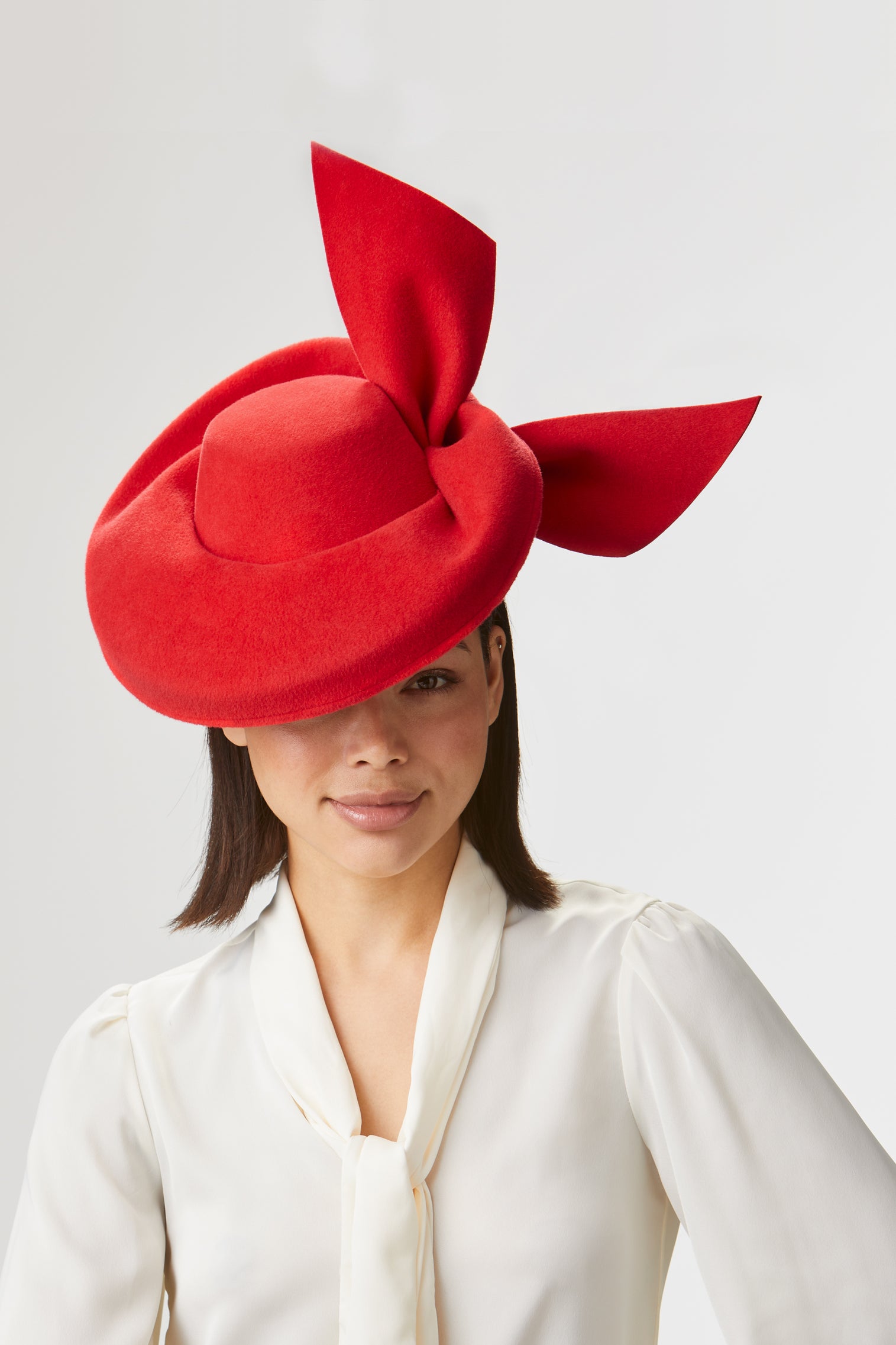 Hedy Red Percher Hat - Lock Couture by Awon Golding - Lock & Co. Hatters London UK