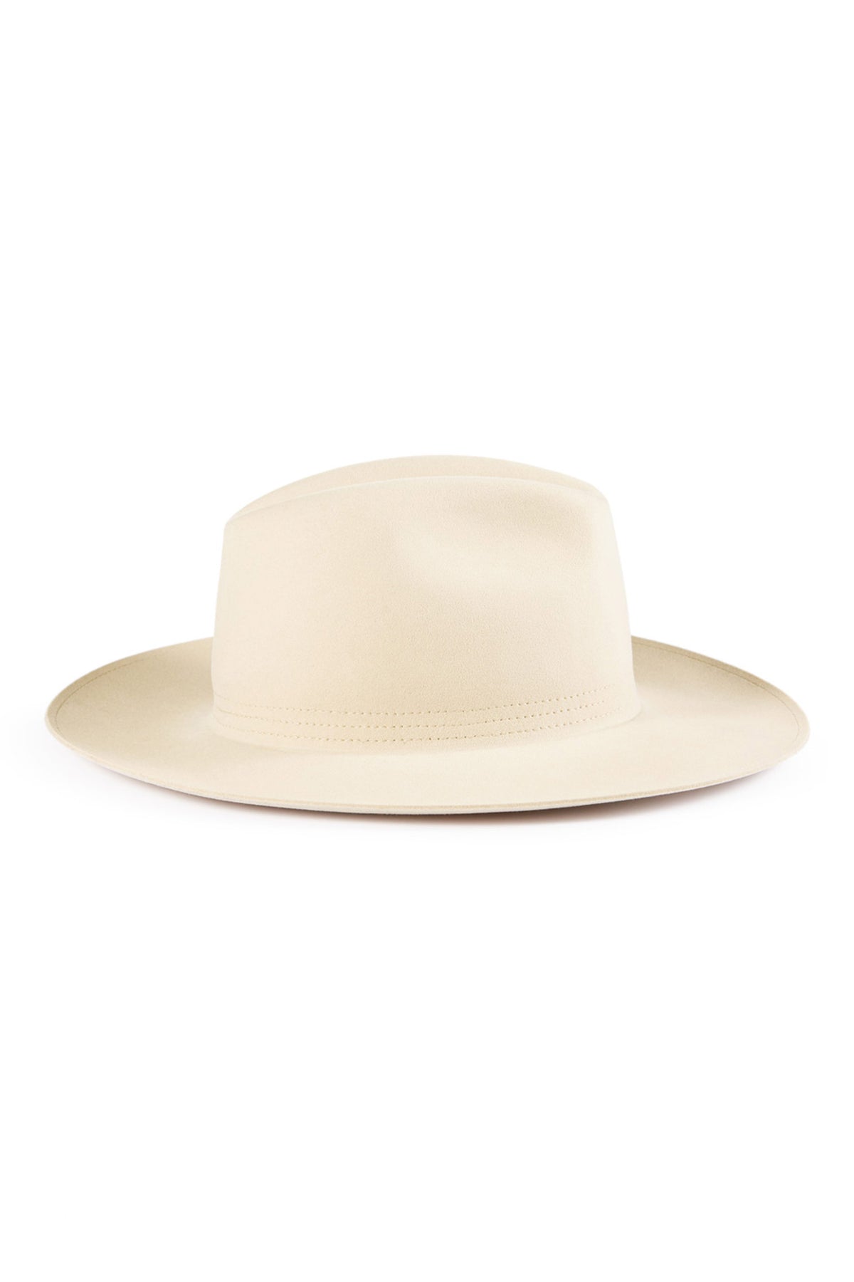 HEPWORTH LIGHT BEIGE/CREAM FELT FEDORA HAT WITH DOUBLE-ROW STITCHED TRIM - Lock & Co. Hatters London UK
            