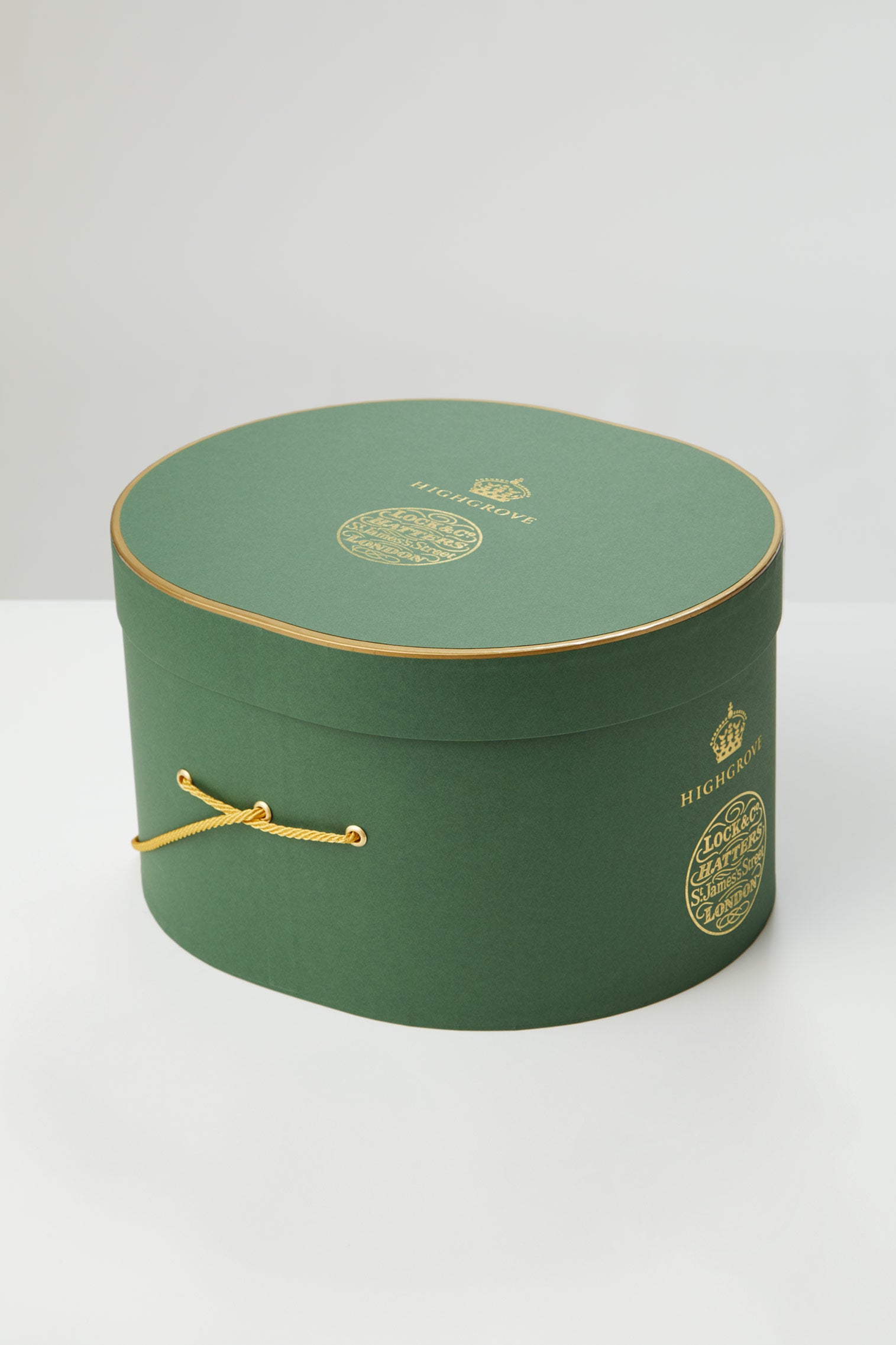 GREEN & GOLD HIGHGROVE PANAMA HAT BOX