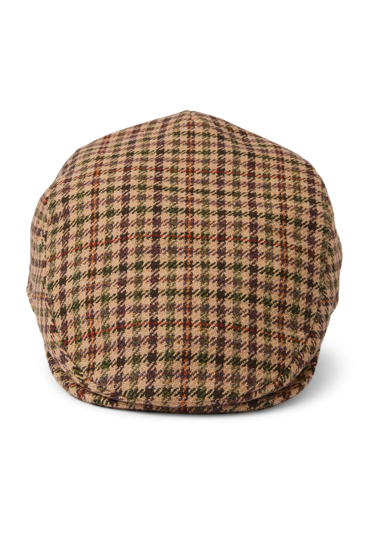BROWN, ORANGE AND GREEN CHECK WOOL TWEED FLAT CAP - Lock & Co. Hatters London UK
            