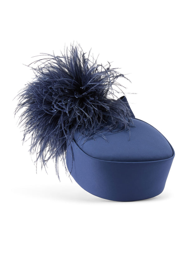 Jackie Navy Pillbox. Hats for Men & Women display picture 2