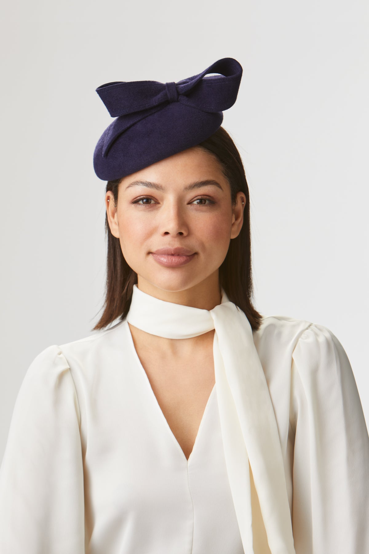 Lana Navy Button Hat