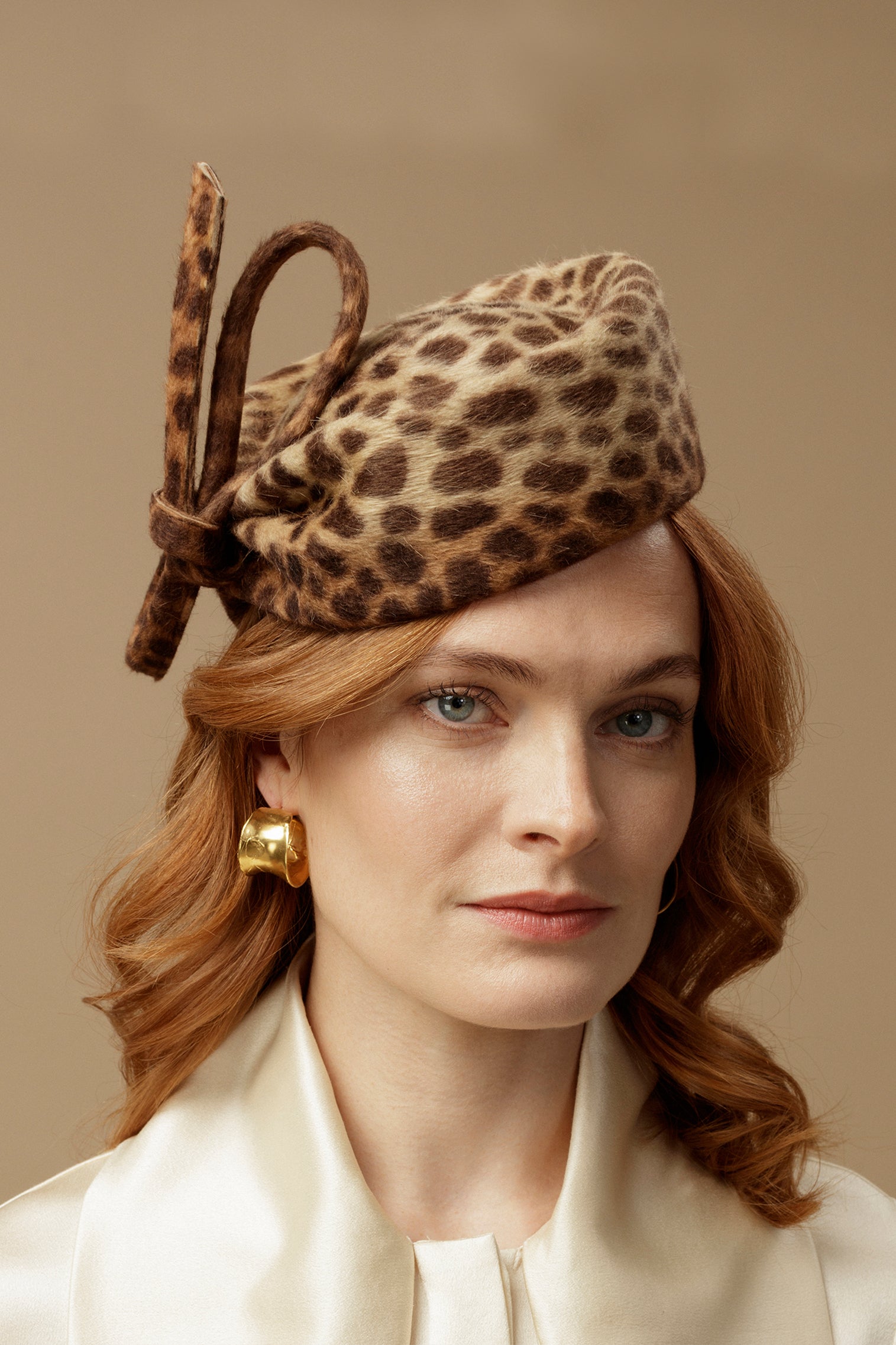 Leopard Mayfair Pillbox Hat - Lock Couture by Awon Golding - Lock & Co. Hatters London UK