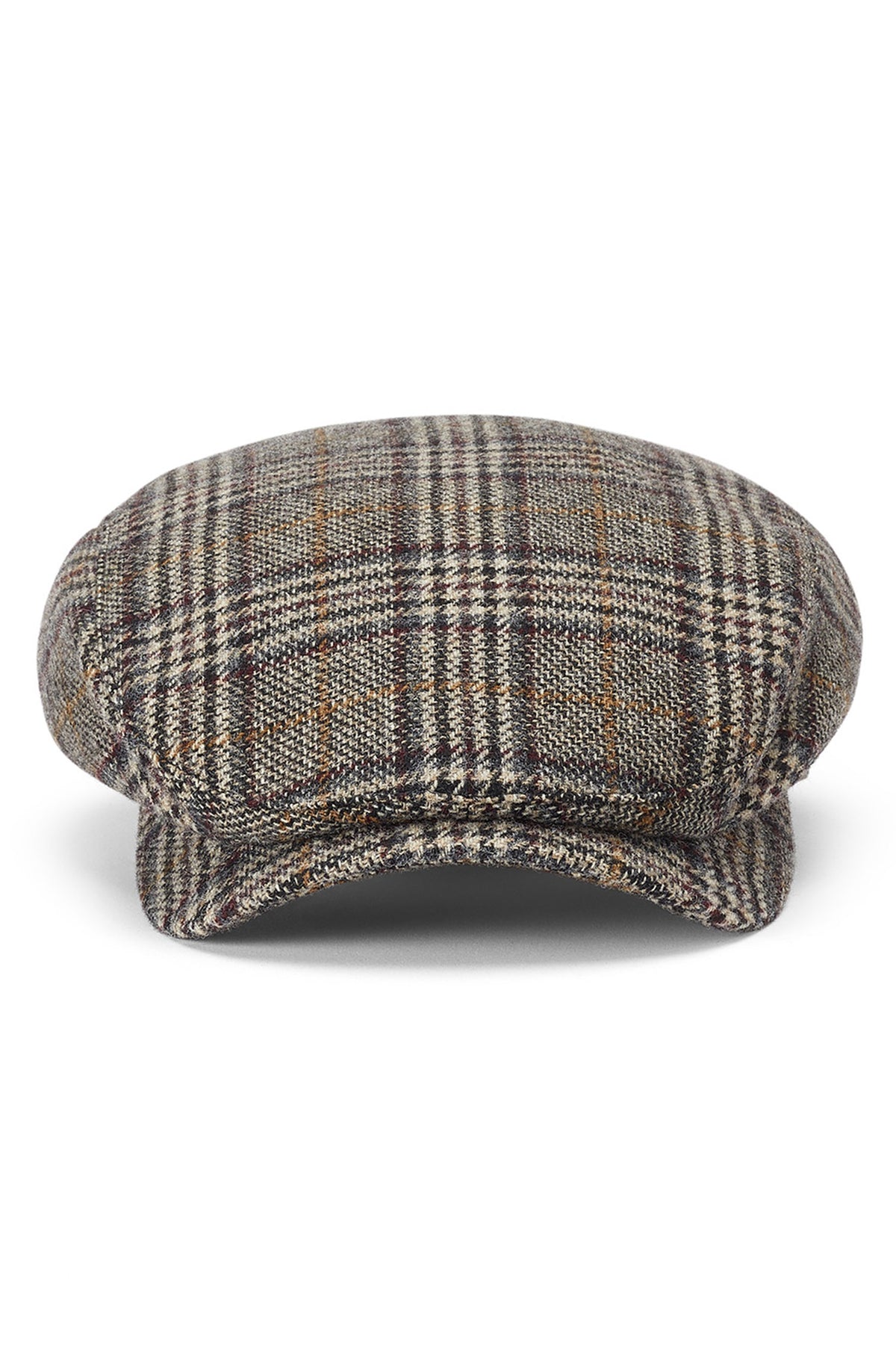 BROWN, GREY &amp; BEIGE CHECK WOOL FLAT CAP - Lock & Co. Hatters London UK
            
