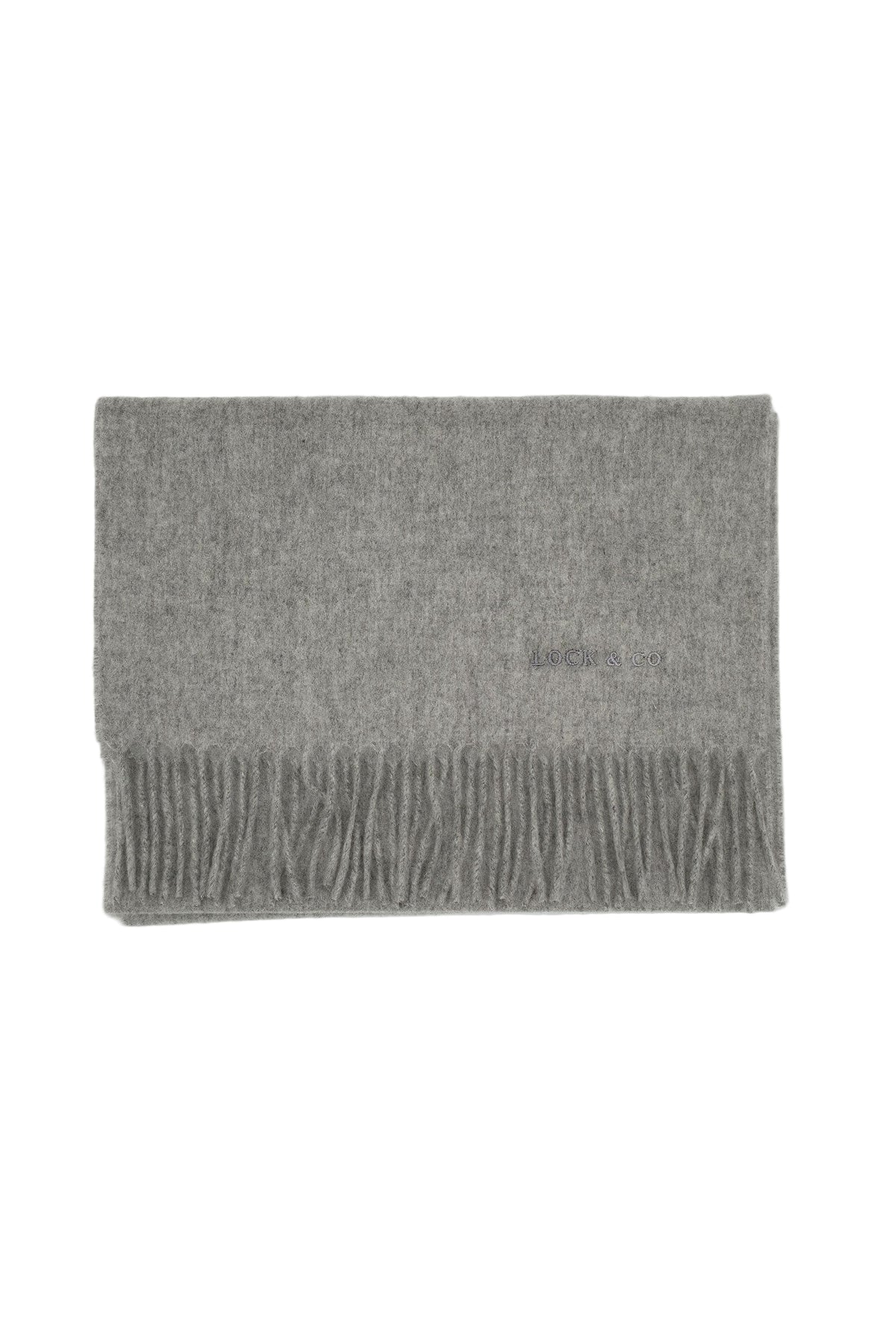 Plain Cashmere Light Grey Scarf - Lock & Co. Hatters London UK
            