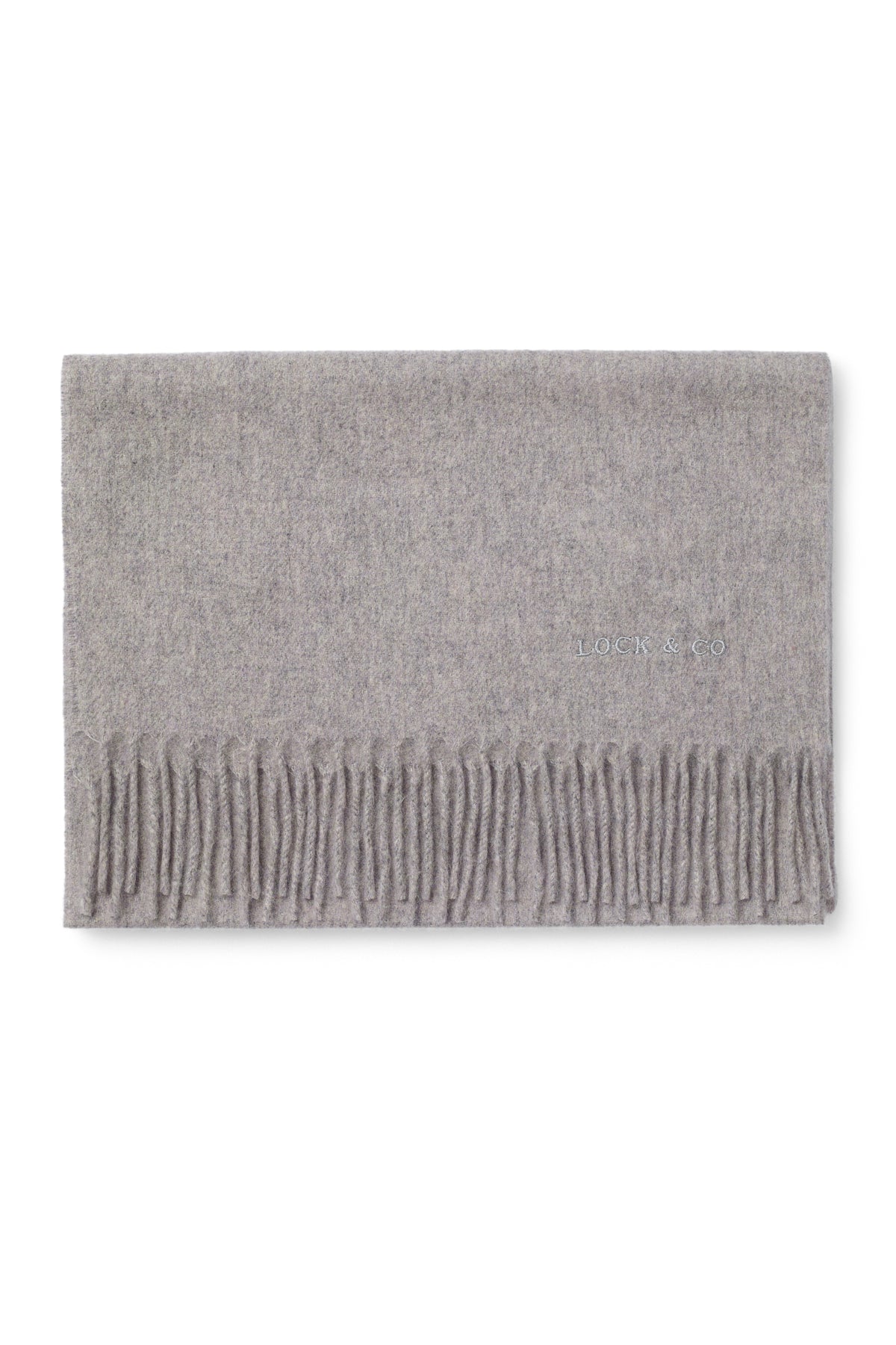 Plain Cashmere Light Grey Scarf