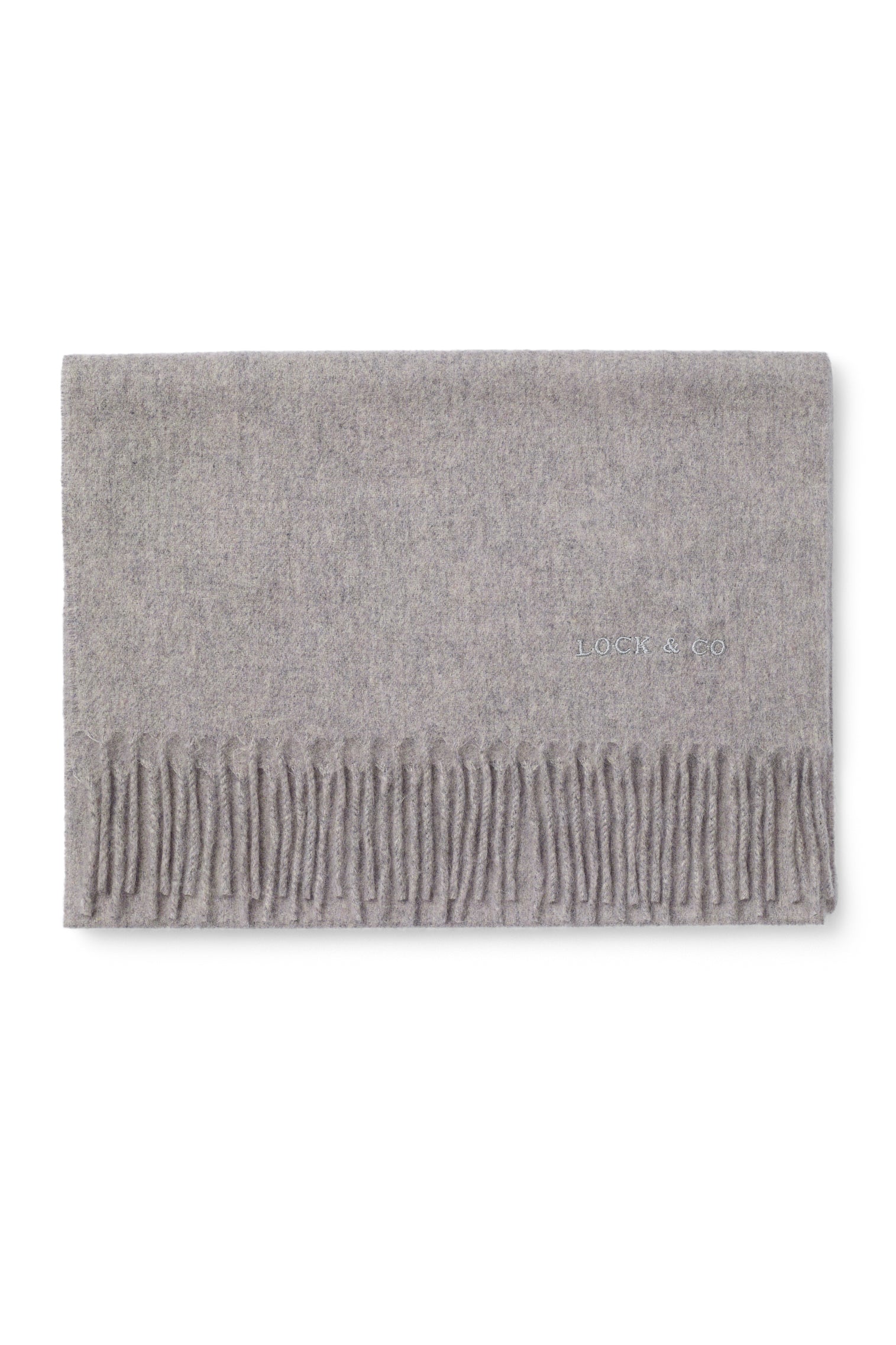 Plain Cashmere Light Grey Scarf - Christmas Gift Guide - Lock & Co. Hatters London UK