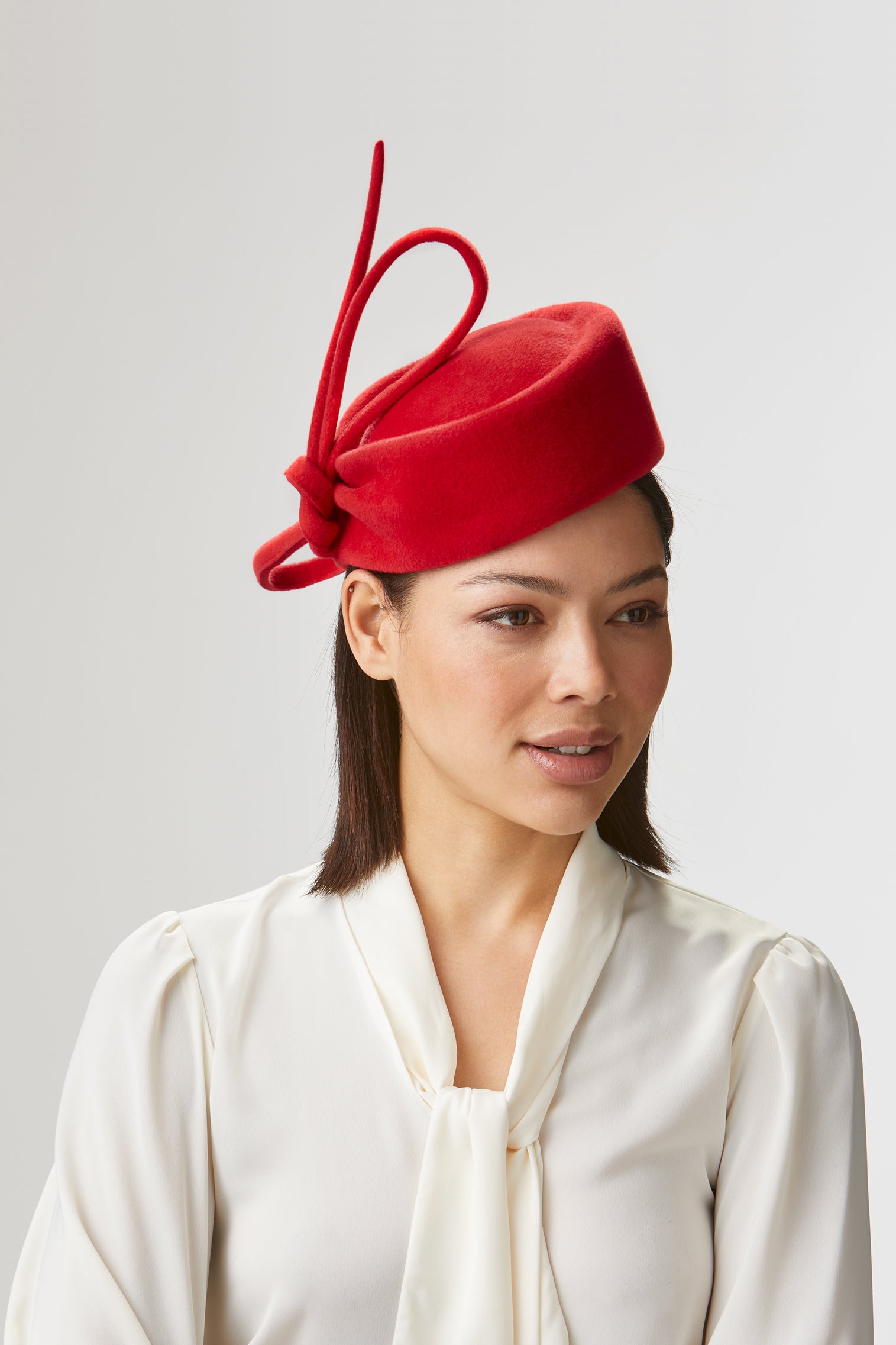 Mayfair Red Pillbox Hat. Hats for Men & Women
