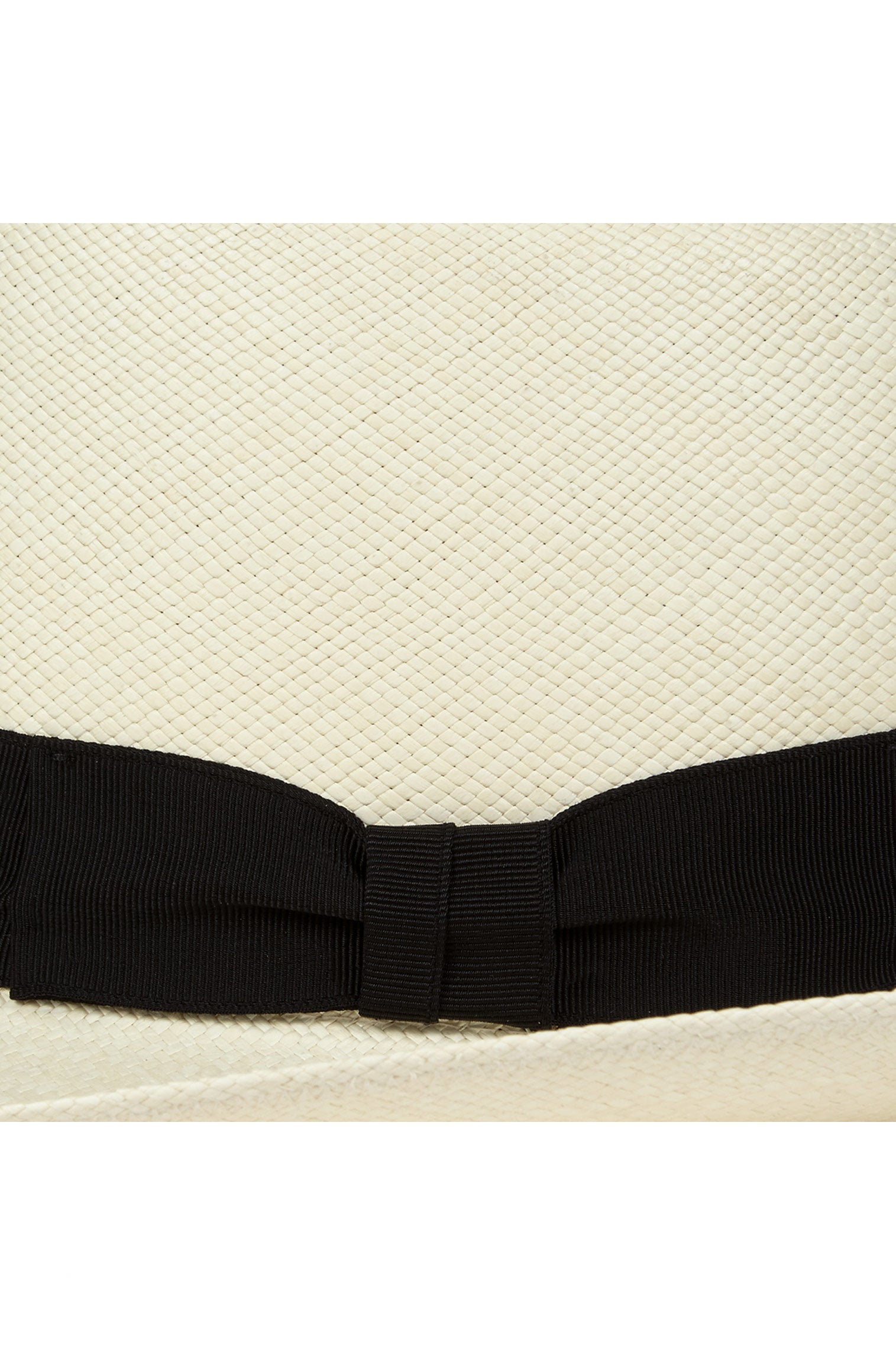 PANAMA BLACK BAND AND BOW DETAIL