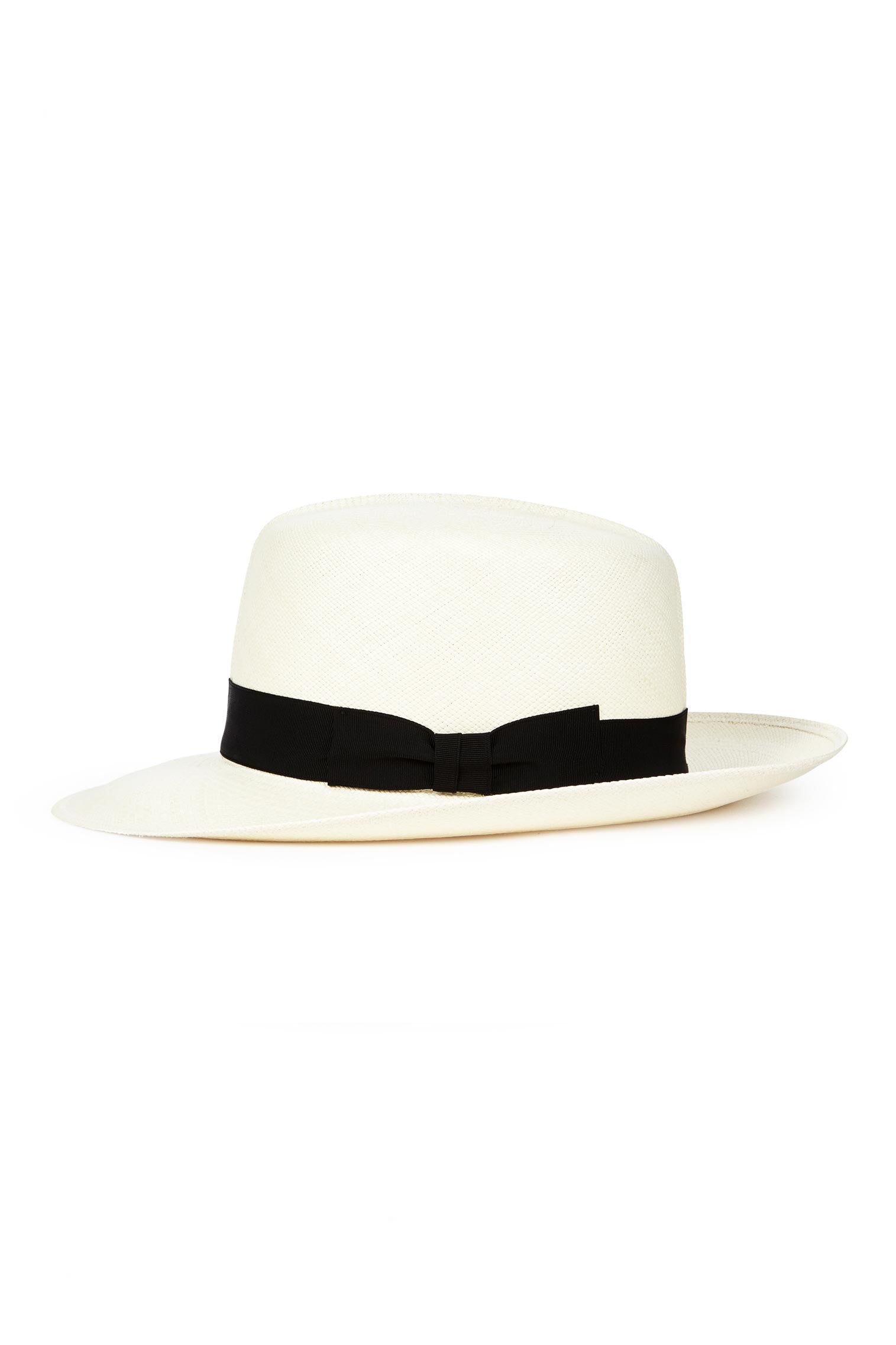ROLLABLE PANAMA HAT WITH BLACK BAND AND BOW
