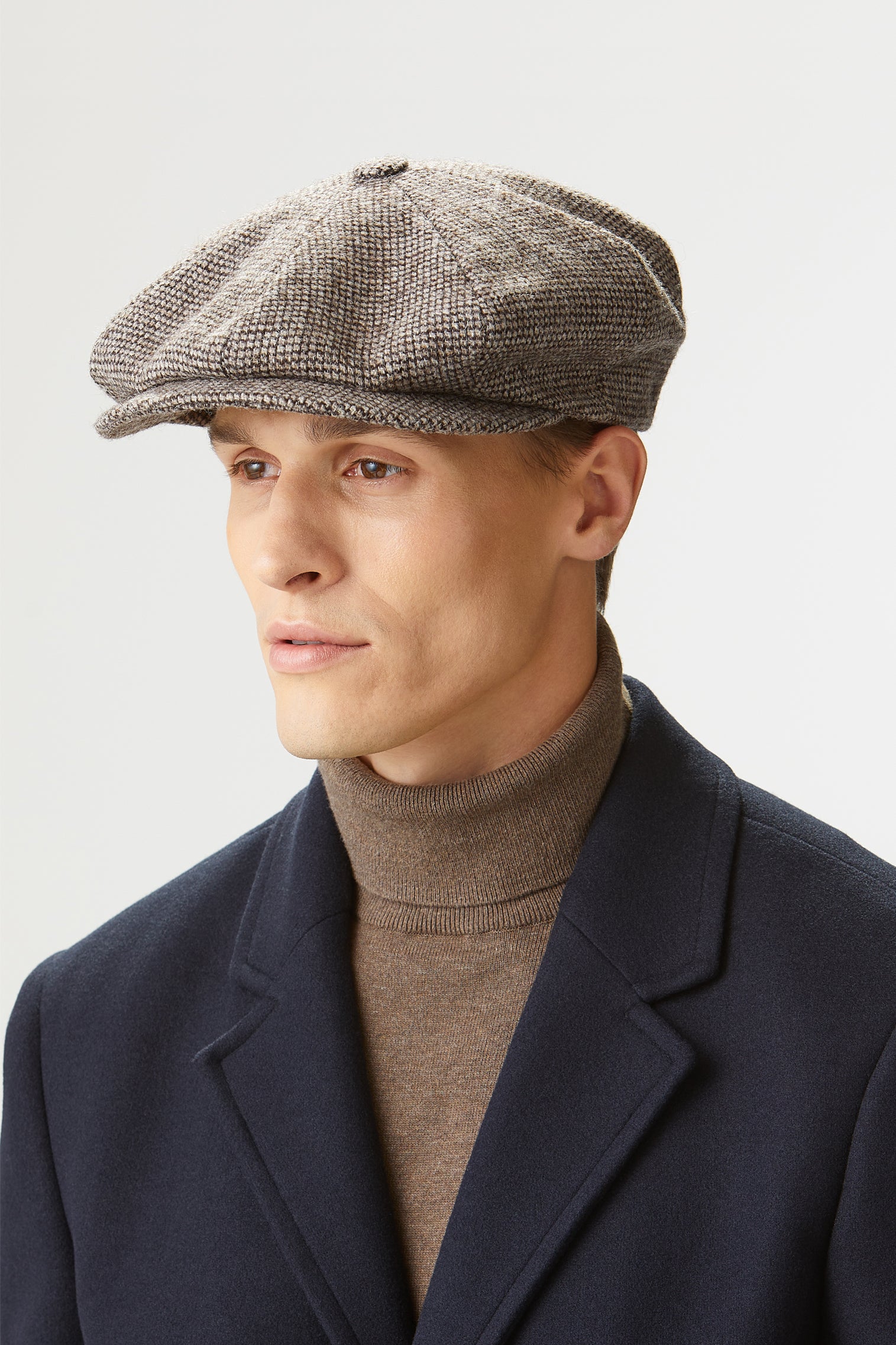 Muirfield Birdseye Bakerboy Cap - Hats for Oval Face Shapes - Lock & Co. Hatters London UK