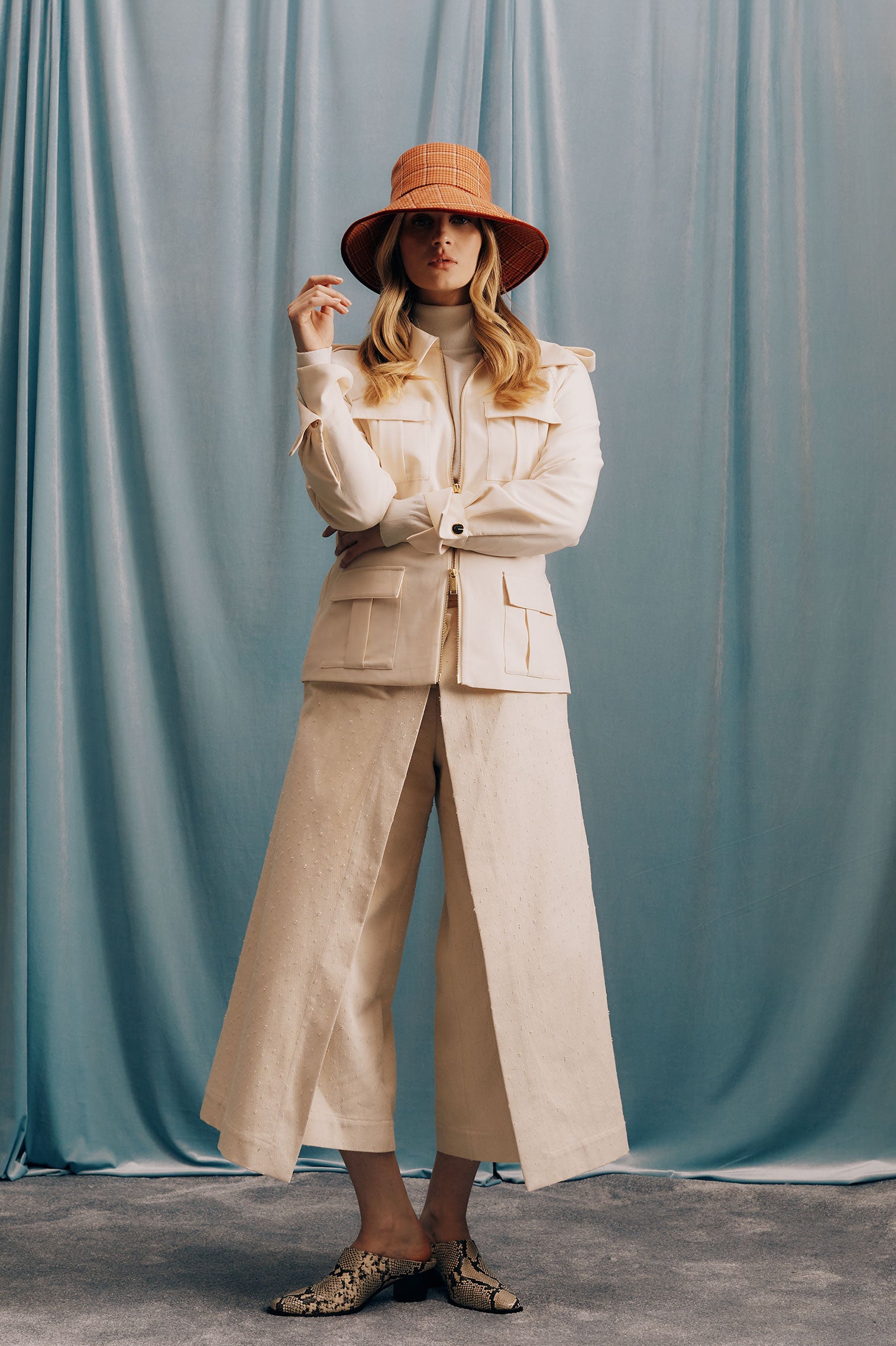 Margot Orange Check Hat -  - Lock & Co. Hatters London UK