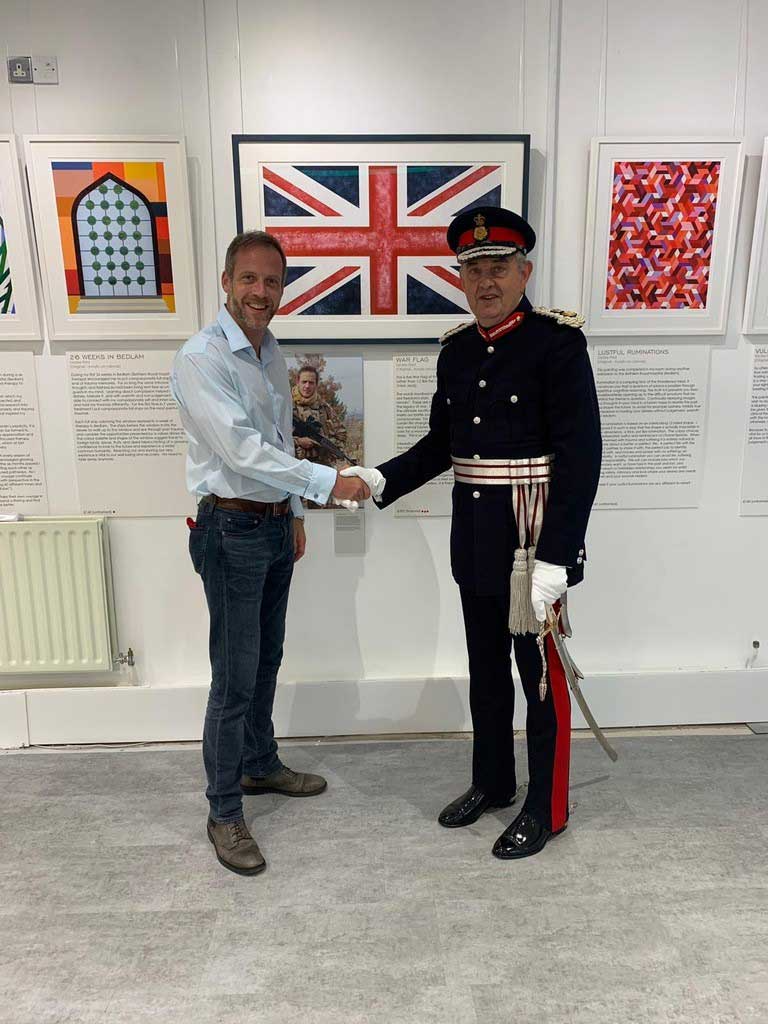 British Artist Martin Wade at his exhibition