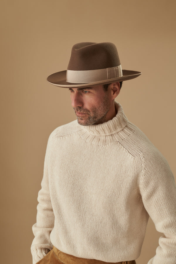 Moritz Light Brown Fedora. Hats for Men & Women