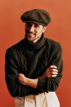 帽子 James Lock & Co  Muirfield Bakerboy Cap Muirfield-Green-Tweed-Bakerboy