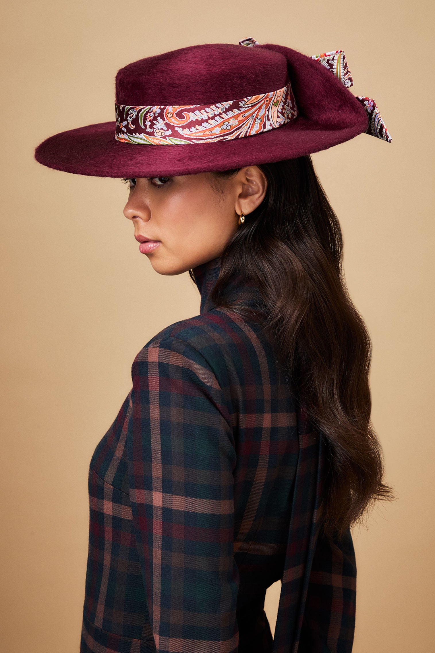 Napoli Burgundy Boater - Lock Couture by Awon Golding - Lock & Co. Hatters London UK