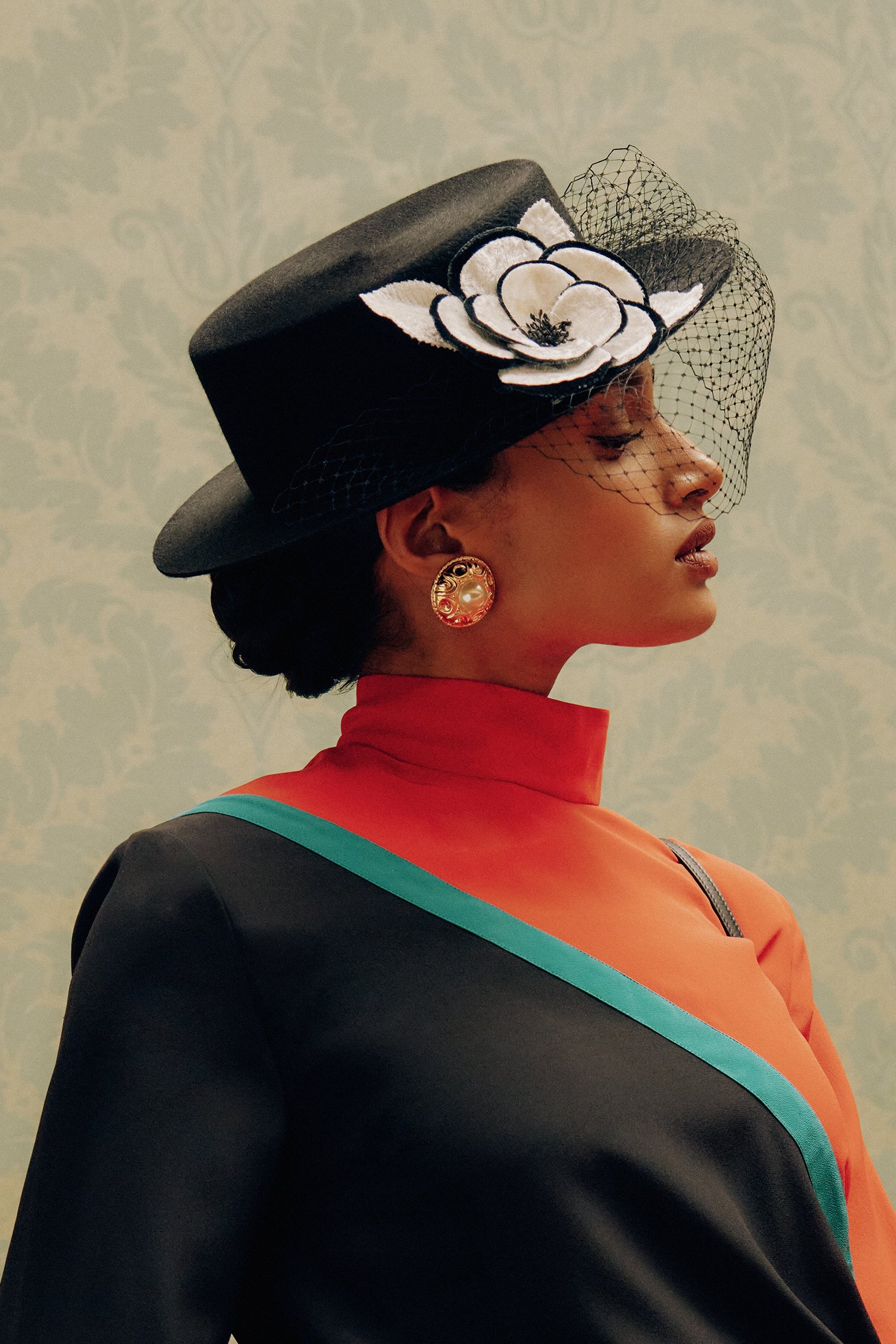 Novak Black Veiled Boater - New Season Women's Hats - Lock & Co. Hatters London UK