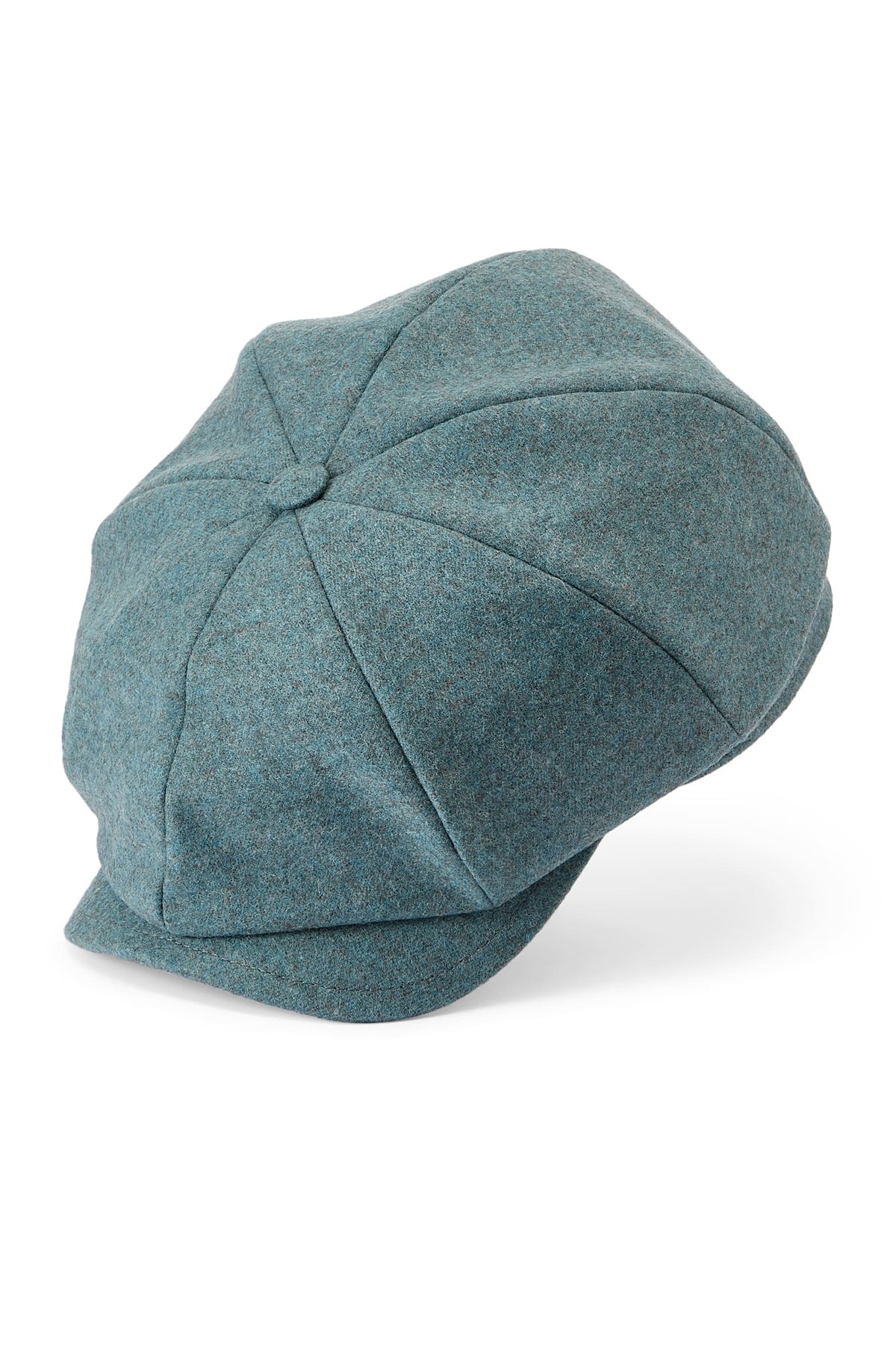 MEN'S SUBTLE GREEN WOOL 8 PANEL BAKERBOY CAP